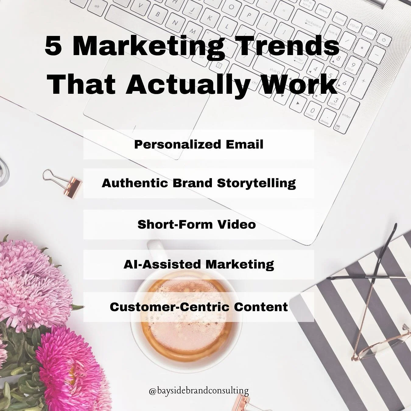 Marketing Trends That Actually Work

Marketing trends come and go&mdash;but these are the ones delivering results in 2025.

1. Personalized Email &amp; SMS Marketing &rarr; People expect brands to know them. Personalized content = better engagement. 