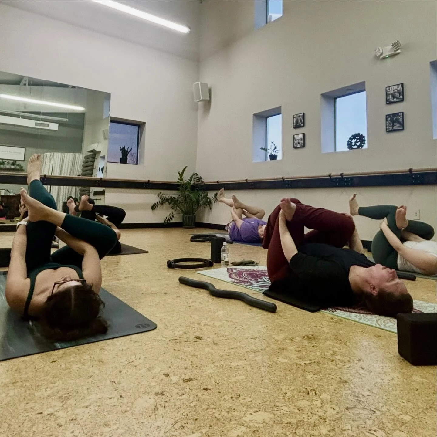 Nothing beats that end-of-day reclined pigeon&hellip;when your hips let go and your brain finally follows! 

come see for yourself 🤍
3 weeks unlimited for $59 - we&rsquo;ll save you a spot!