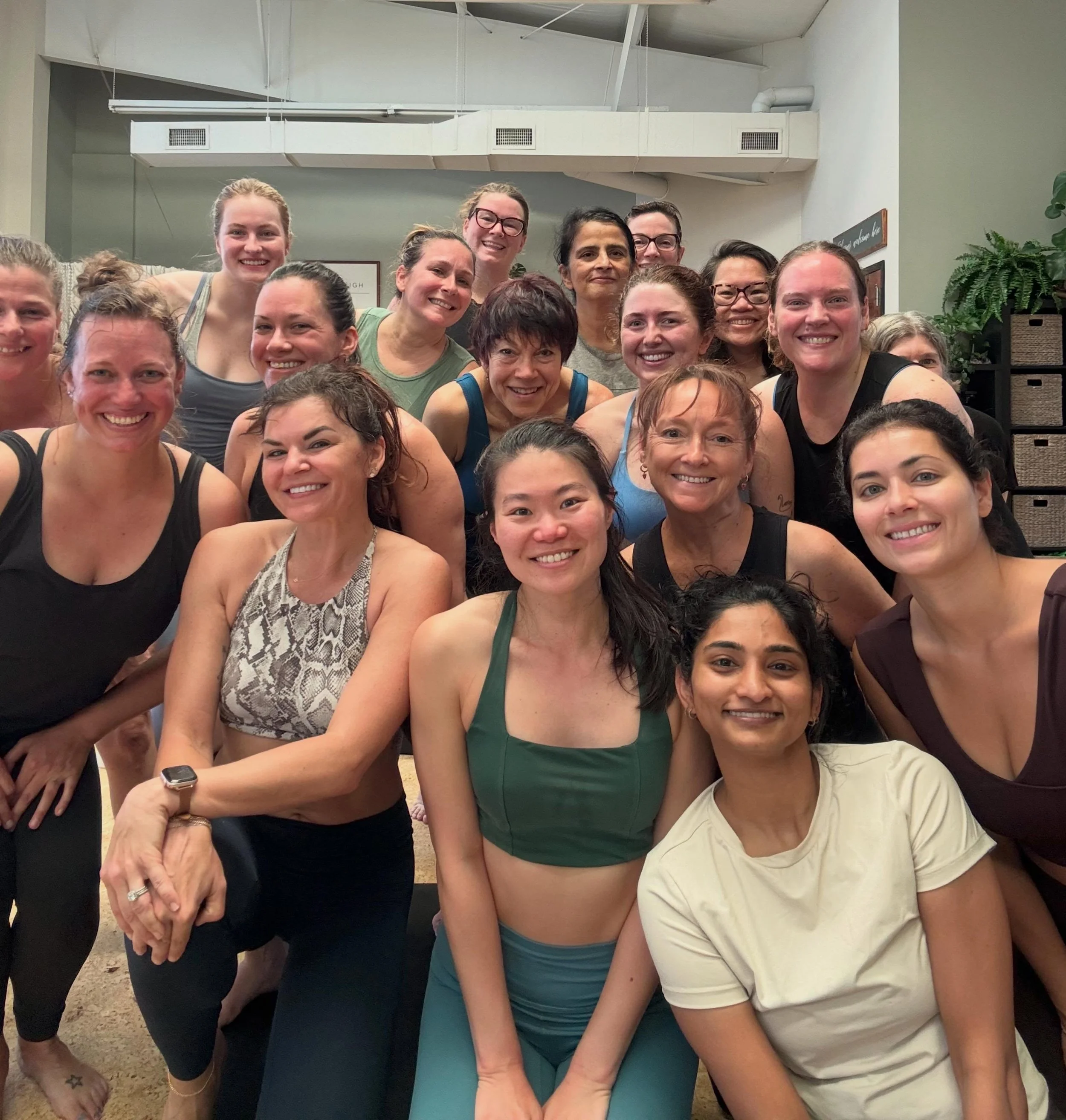 A room full of women doing the same class for completely different reasons.

✨stronger.
✨more mobile.
✨less stressed.
✨more connected.
✨just because it feels good.

Whatever brings you through the door, we&rsquo;re glad you&rsquo;re here.

Join us fo