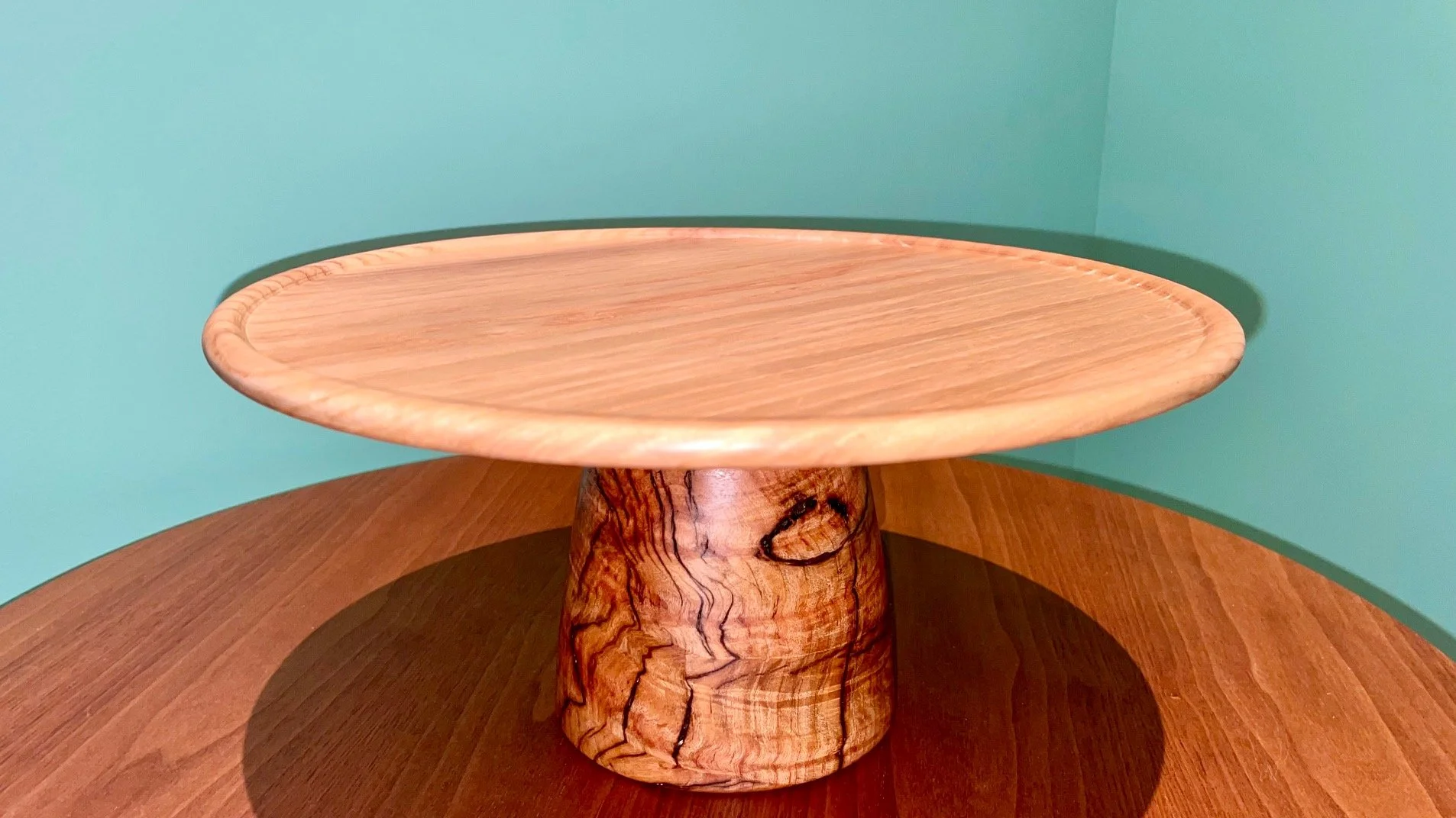 Ash and Burl Dessert Stand