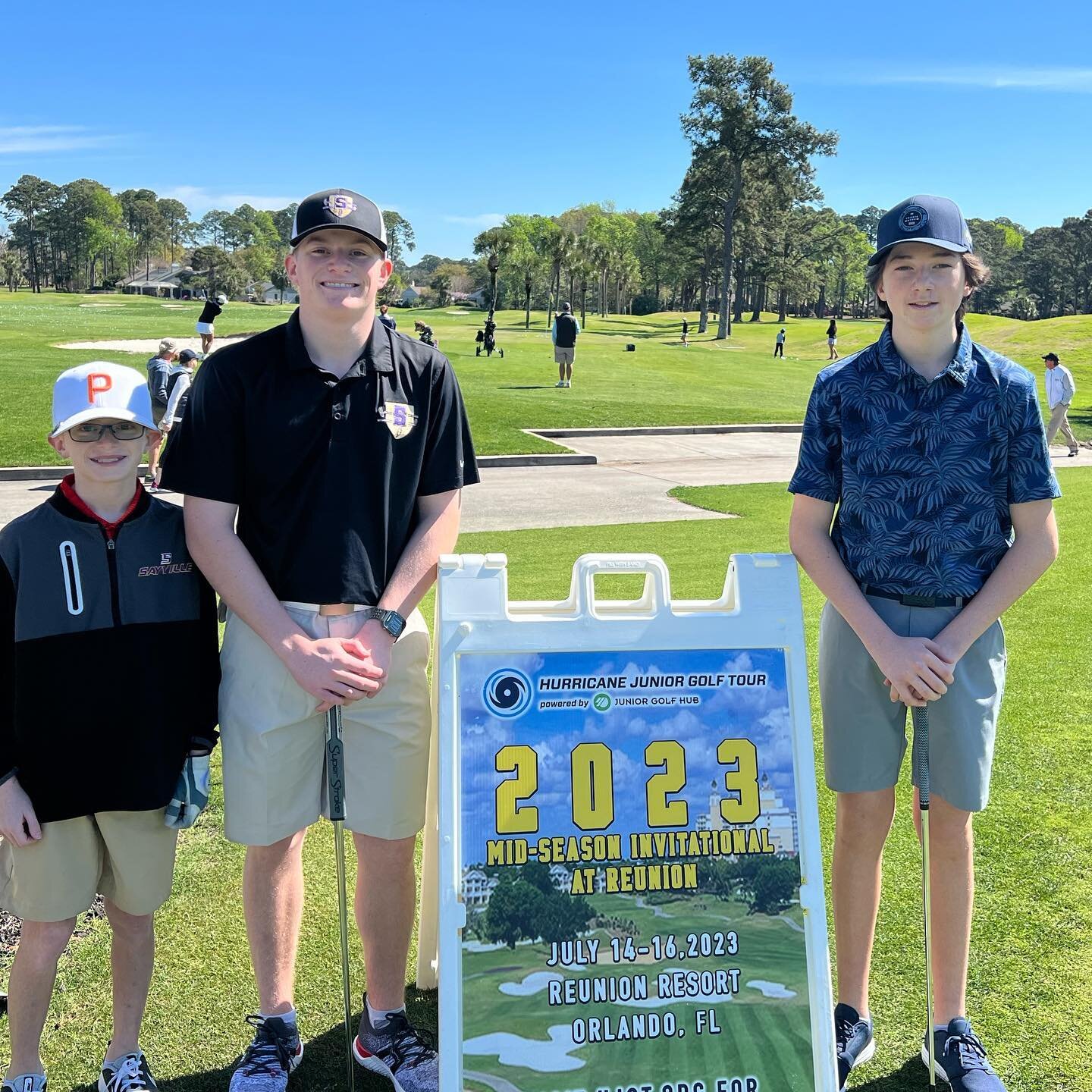 247 Golf Academy travel team players @kaidencap_golf Brody and Cooper Susskind ready to go low in the @hurricanejrgolf tournament in Hilton Head, SC. Good luck boys! 

#golftravelteams #247golf #hjgt