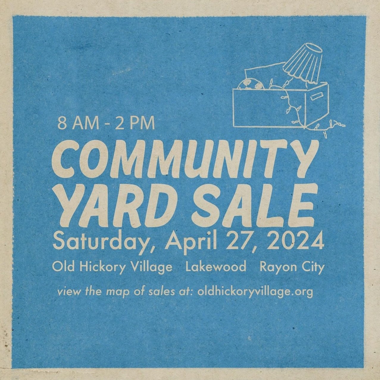 Join us this Saturday for this yard sale extravaganza! We&rsquo;ll be stationed right in front of Baby Snakes with a ton of treasures PLUS with 60+ participants from Lakewood, Old Hickory Village, and Rayon City, there will be so much to explore. Don