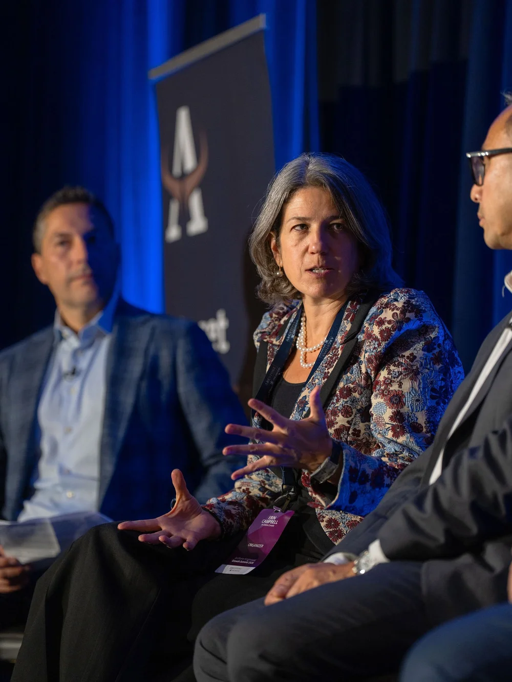 Panelist speaking during a panel discussion