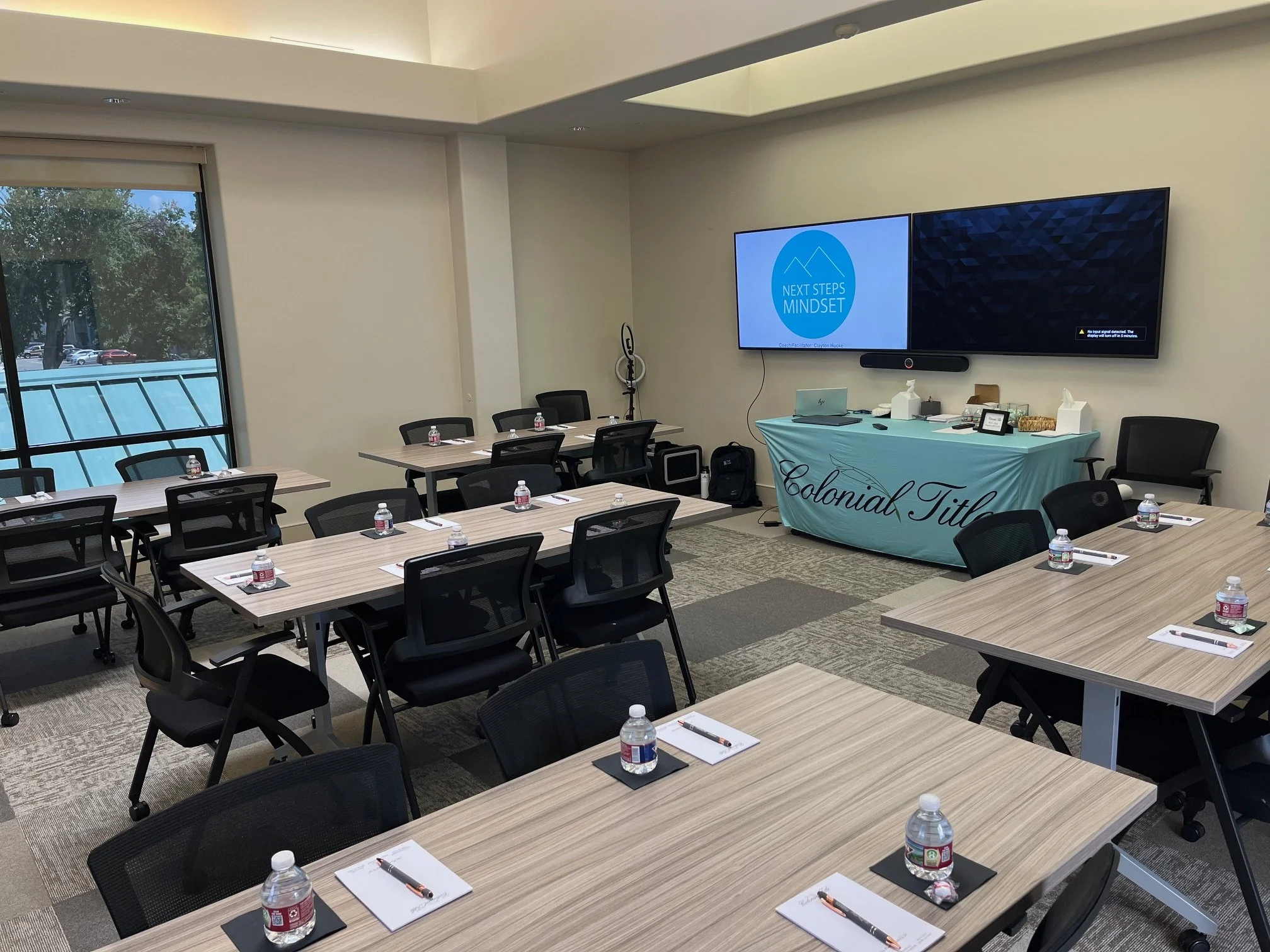 Classes are held in a modern, comfortable classroom space designed for focus, collaboration, and a welcoming learning environment.