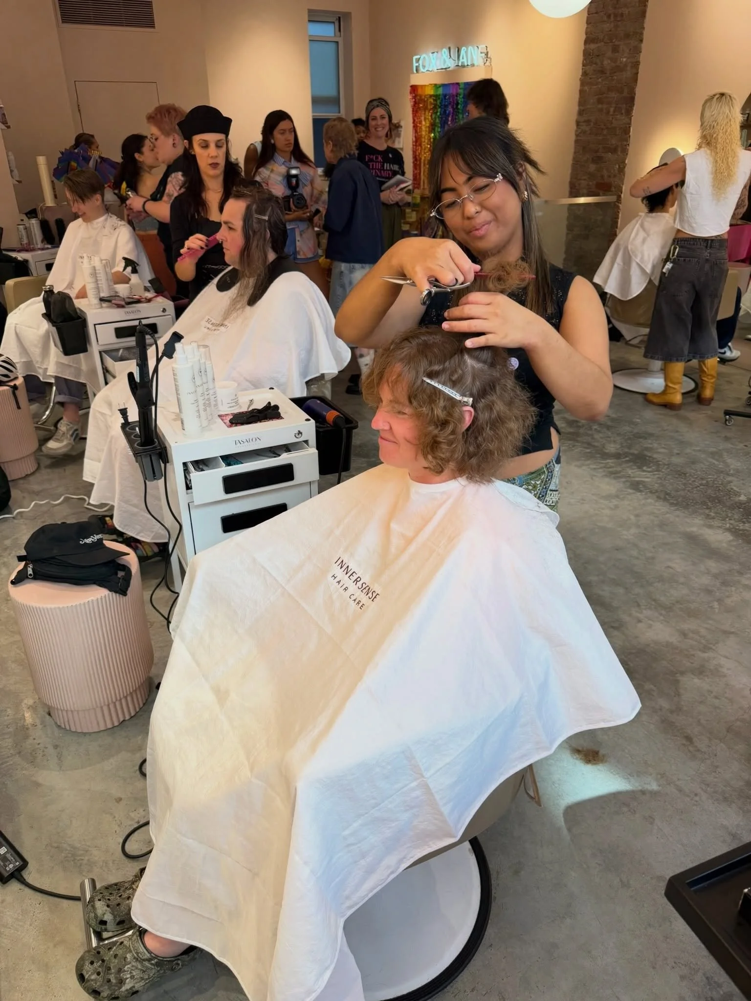 Queer Hair Forever! 🌈 We&rsquo;re still dreaming about this day.

The Gender Free Haircut Club exists because everyone deserves access to a haircut that helps them feel like themselves. Together with an incredible community of volunteer stylists, we