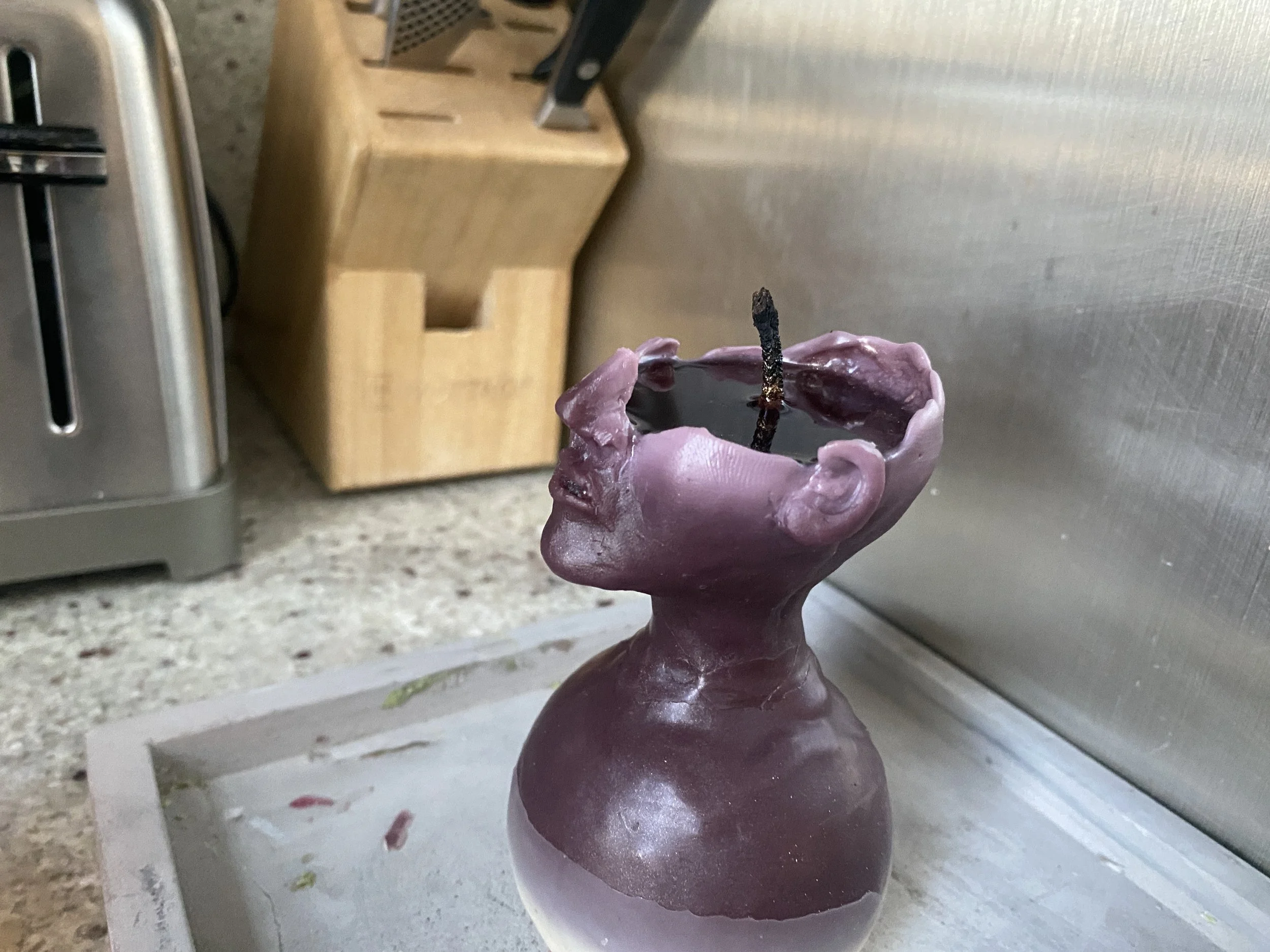 September 16, 23 - Beeswax burn test.  