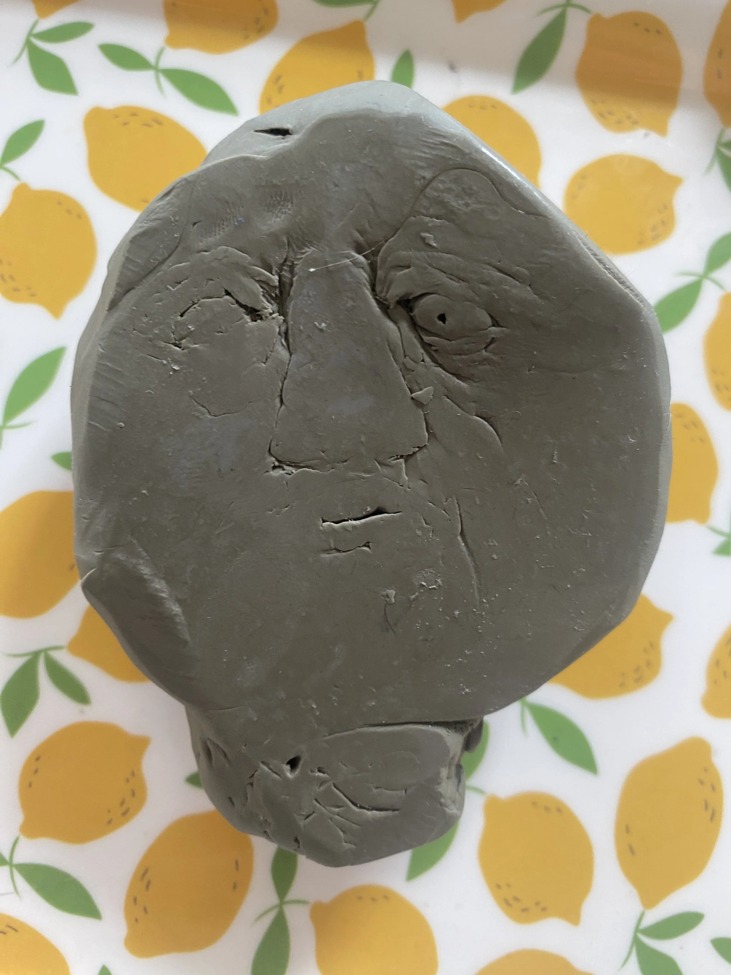 August 10, 2023 - I wish i'd taken a before photo... the clay wasn't cooperating so I had to remind it who's boss. 