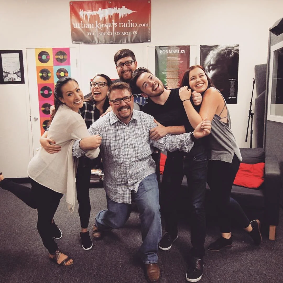 The UKR crew that started it all. Lorena King, Elizabeth Sweeney, UKR General Manager &amp; COM instructor Matty Staudt, Kevin Rosenbaum, Casey Franco and Torina Giannetto. (Photo courtesy of Matty Staudt.)