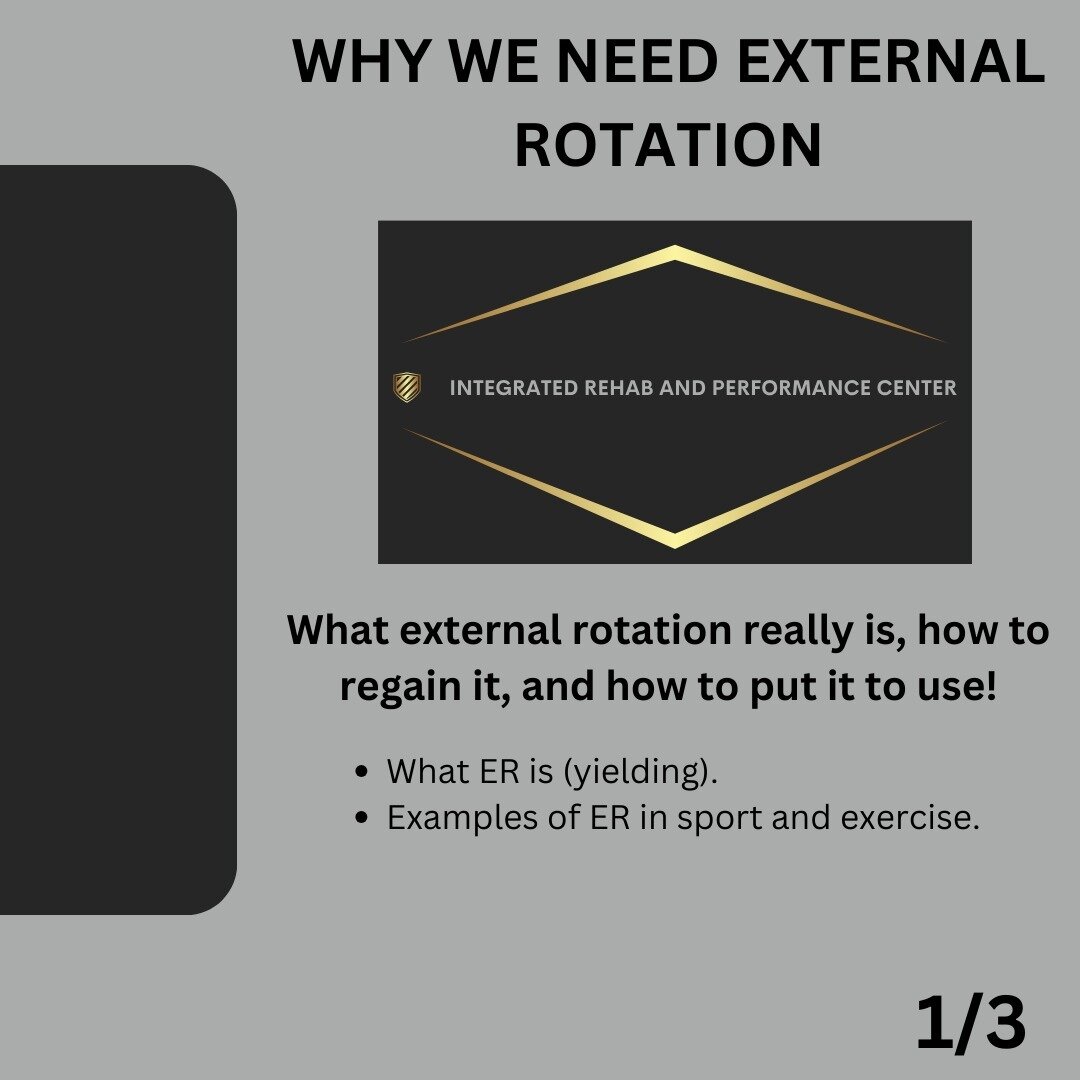 If you subscribed to the newsletter, than you know this week is all about external rotation(ER)!

I have touched on this concept over the past few weeks, but now it's time to dive in. ER is required throughout the joints in the body to allow for moti