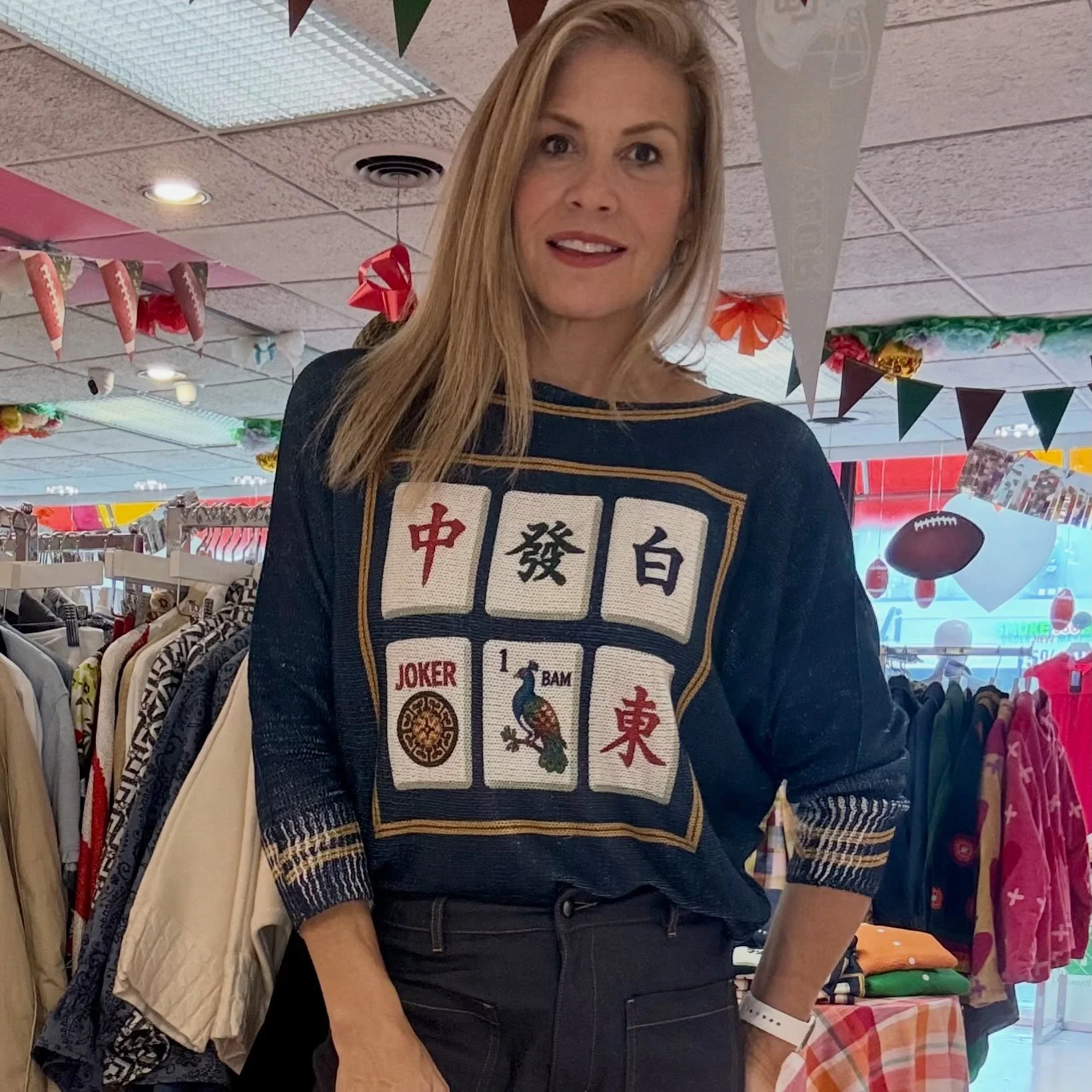 🀄️ When your style matches your game night obsession! We have the perfect way to wear your favorite hand on your sleeve! This top features the iconic &ldquo;Bird&rdquo; 1-Bam, and of course, a Joker to tie the ultimate winning combination together. 