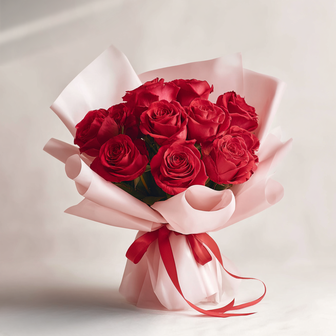 Red Rose Bouquet (Pink)
