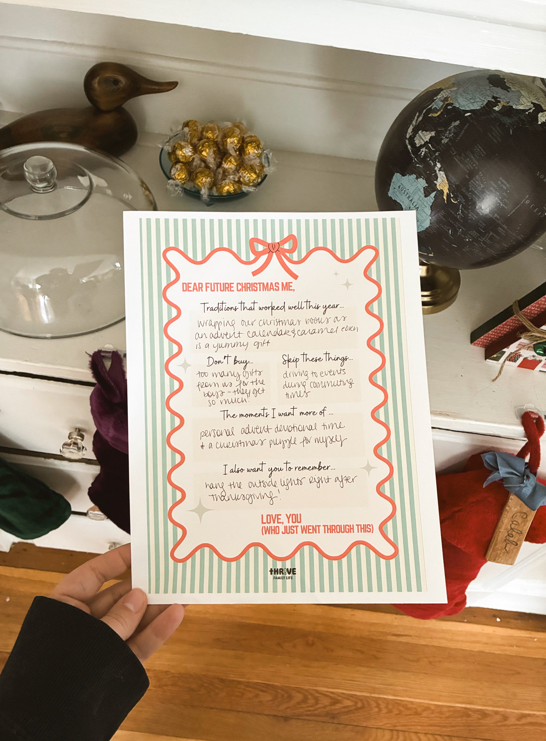 Dear Next Christmas Me – Free Printable