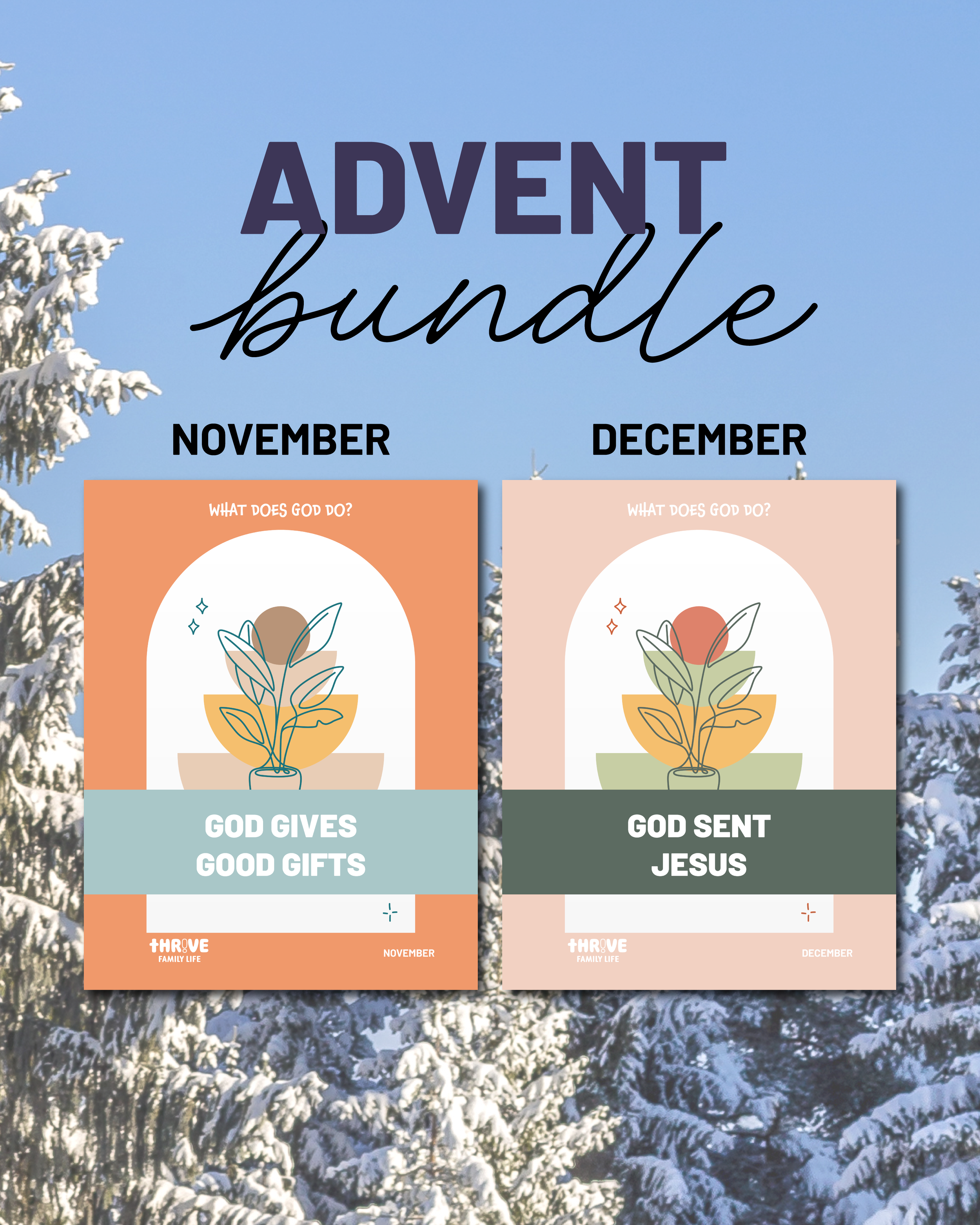 Advent Toddler Activity Bundle: November and December Menus