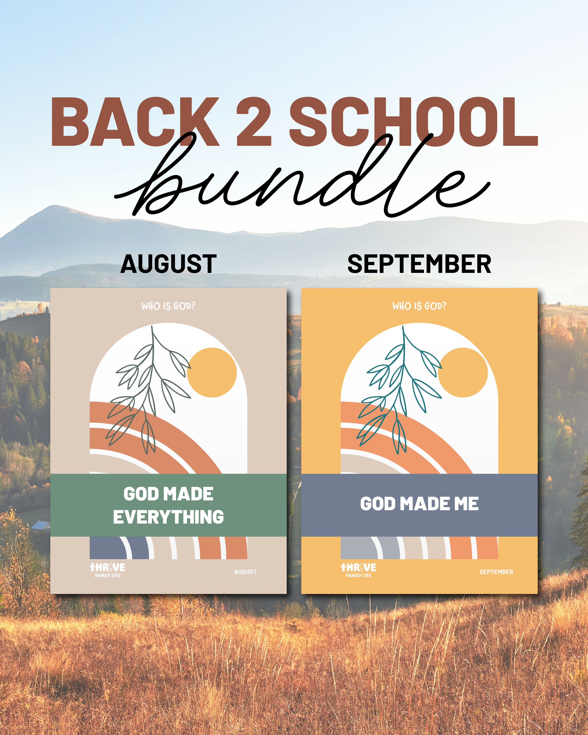 Back to School Toddler Bundle: August and September Menus