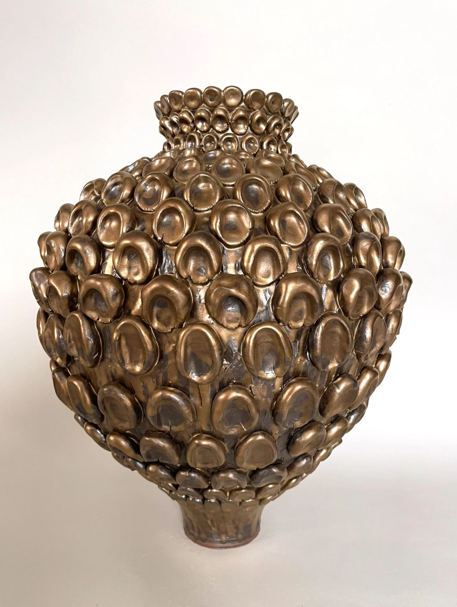 Kristine Zingeler. ""Irrelevant Artifact 1"", 2026. Glazed Stoneware. 19 x 14 in. Herringer Kiss Gallery. 