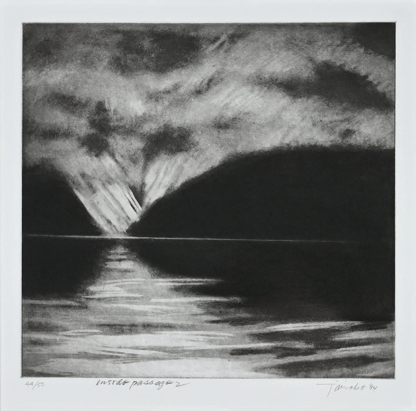 Takao Tanabe. Inside Passage, 1994, 7 3/4 x 8 in, 19.7 x 20.3 cm. Original signed photogravure
Edition 15. Courtesy Mira Godard Gallery.