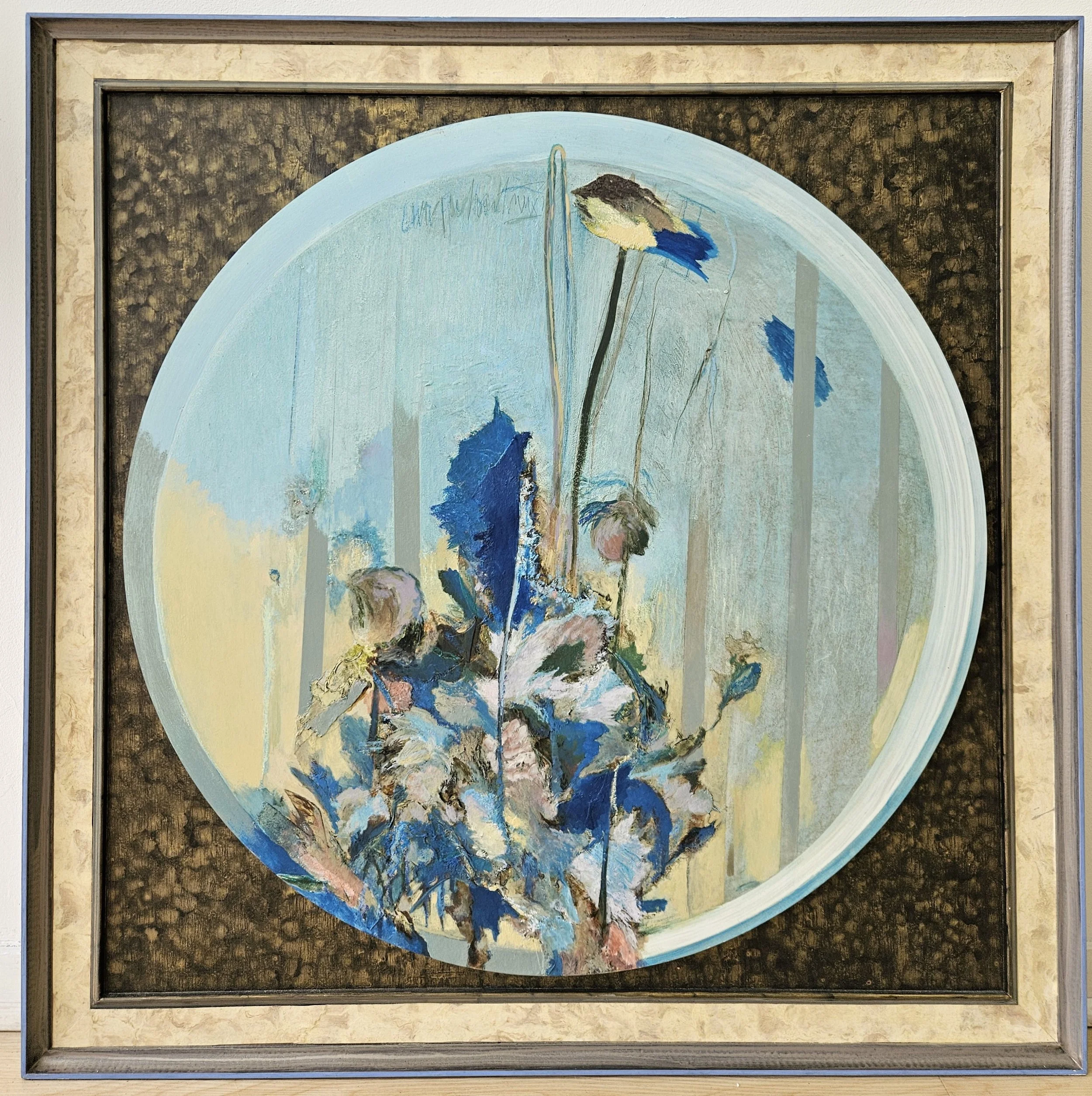 Tony Urquhart. Flowers #2, 2011. oil on board, 36 in. x 36 in. signed and dated recto. Signed, titled and dated verso. James Rottman Fine Art.