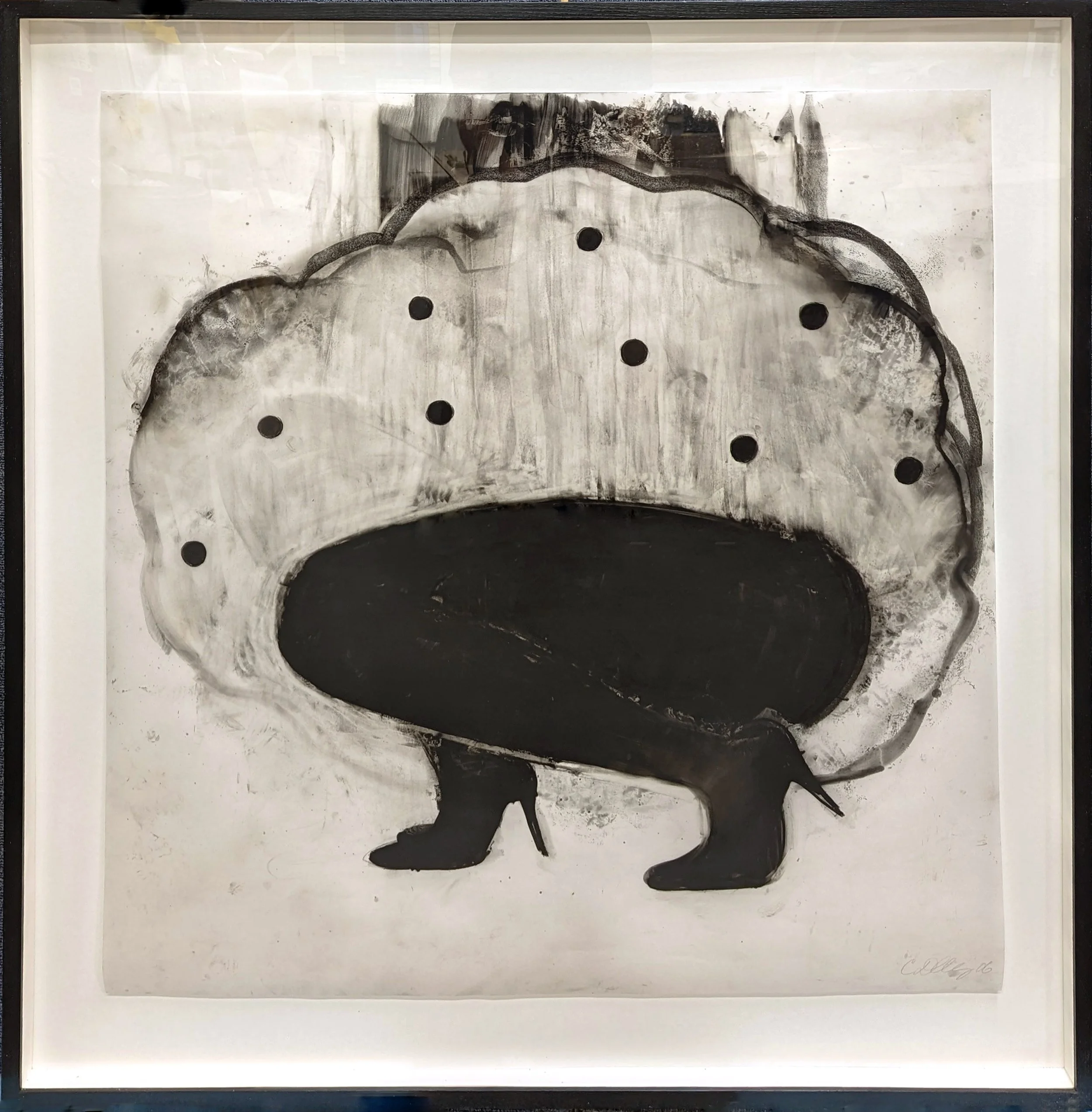 Cathy Daley (1955-2022). Untitled, 2006. Oil Pastel on Vellum. 51 x 48 inches. Courtesy of Newzones Contempoary Art Gallery.