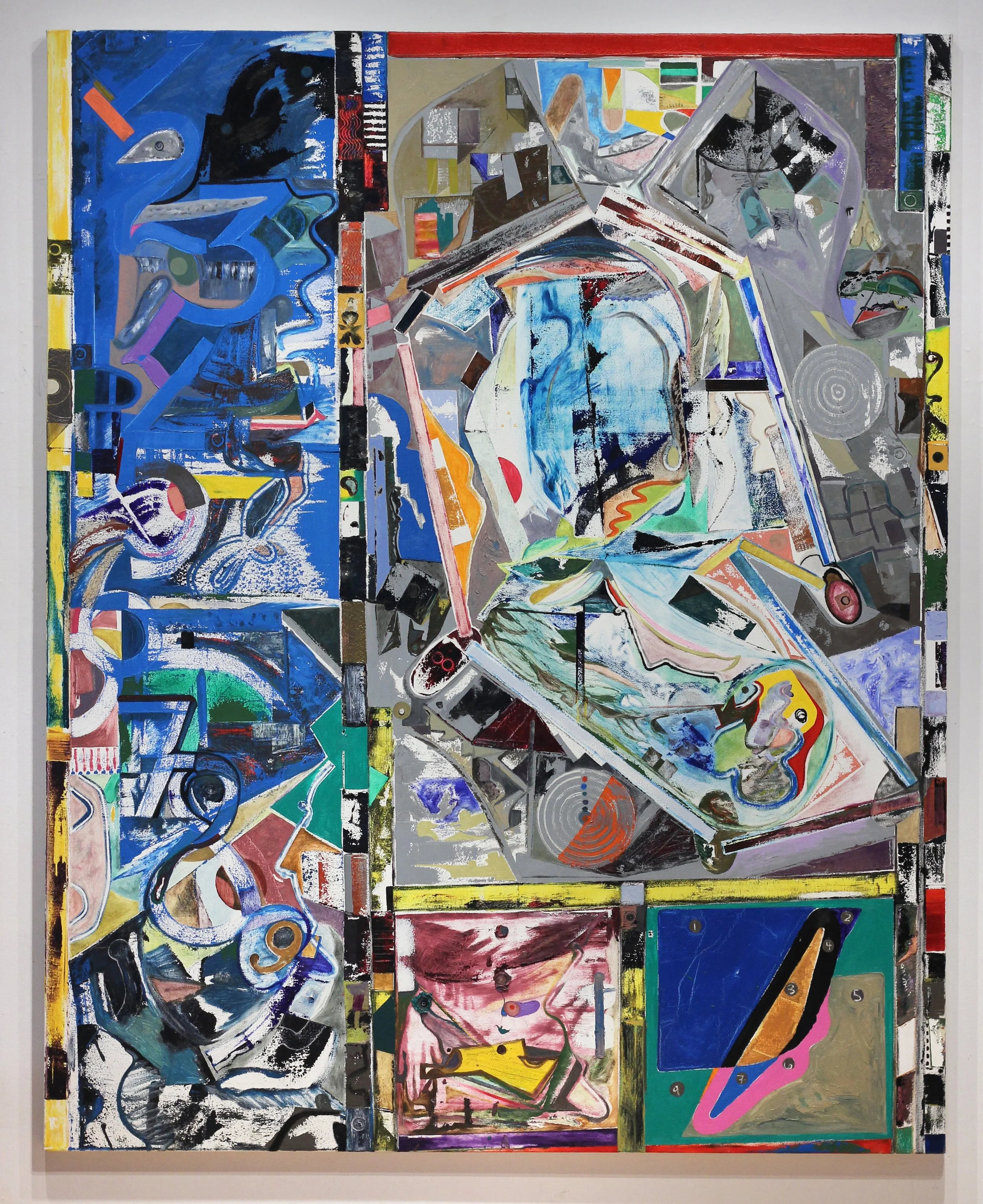 Craig Love. Algonquin Silver Birch (1-9), 2023/24. Oil on Canvas. 72 x 58 in. Michael Gibson Gallery.