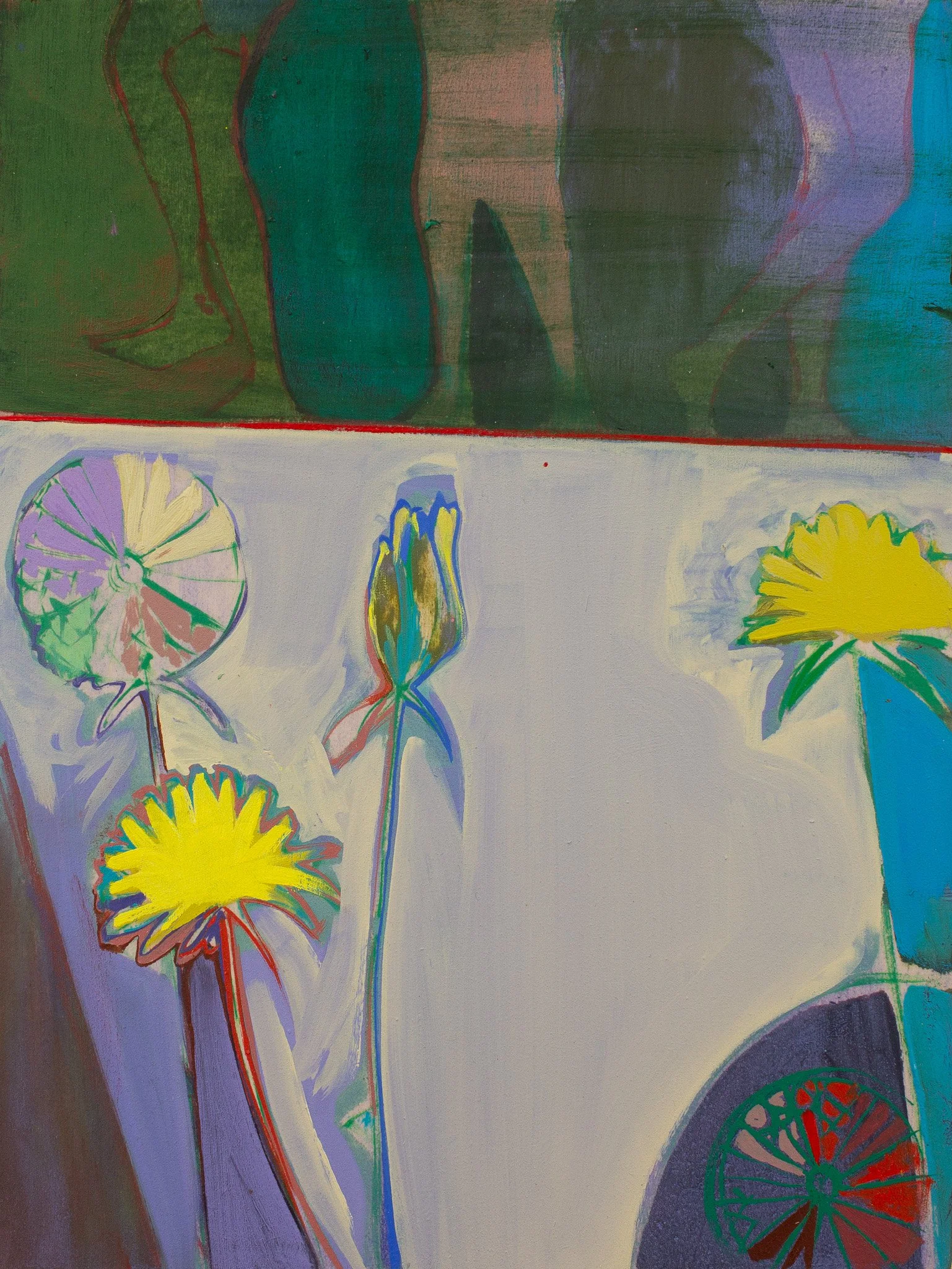 Charlotte Evans. Strut, 2024. Oil on Panel. 9×12 inches. L.L. Contemporary.