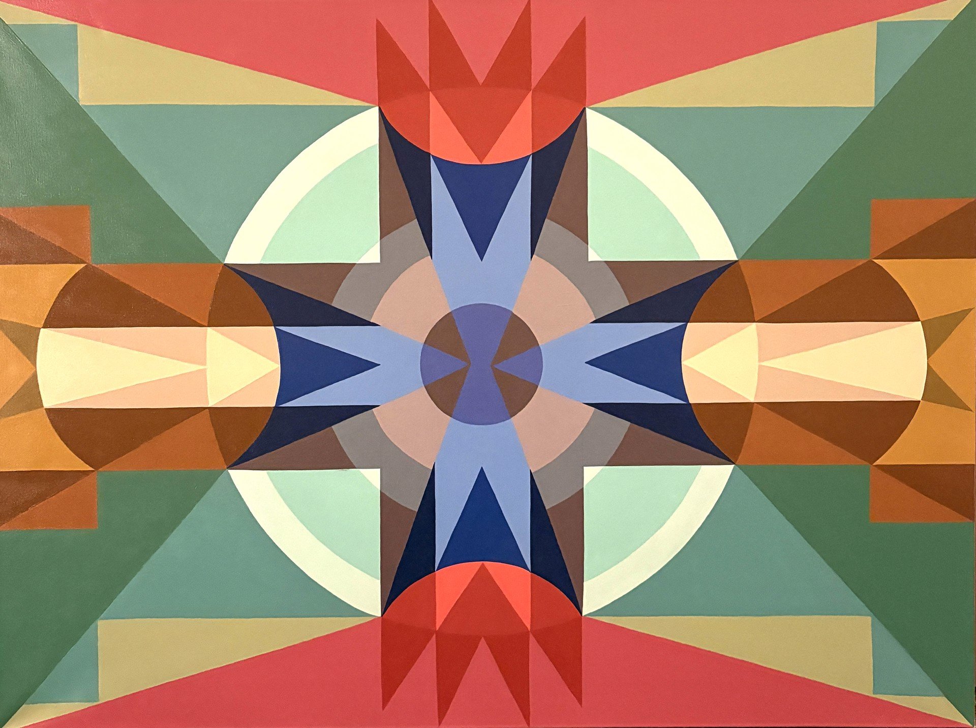 Torrie Ironstar. Radiant Horizon, 2026. Acrylic on canvas. 36 x 48 inches. Assiniboia Gallery.