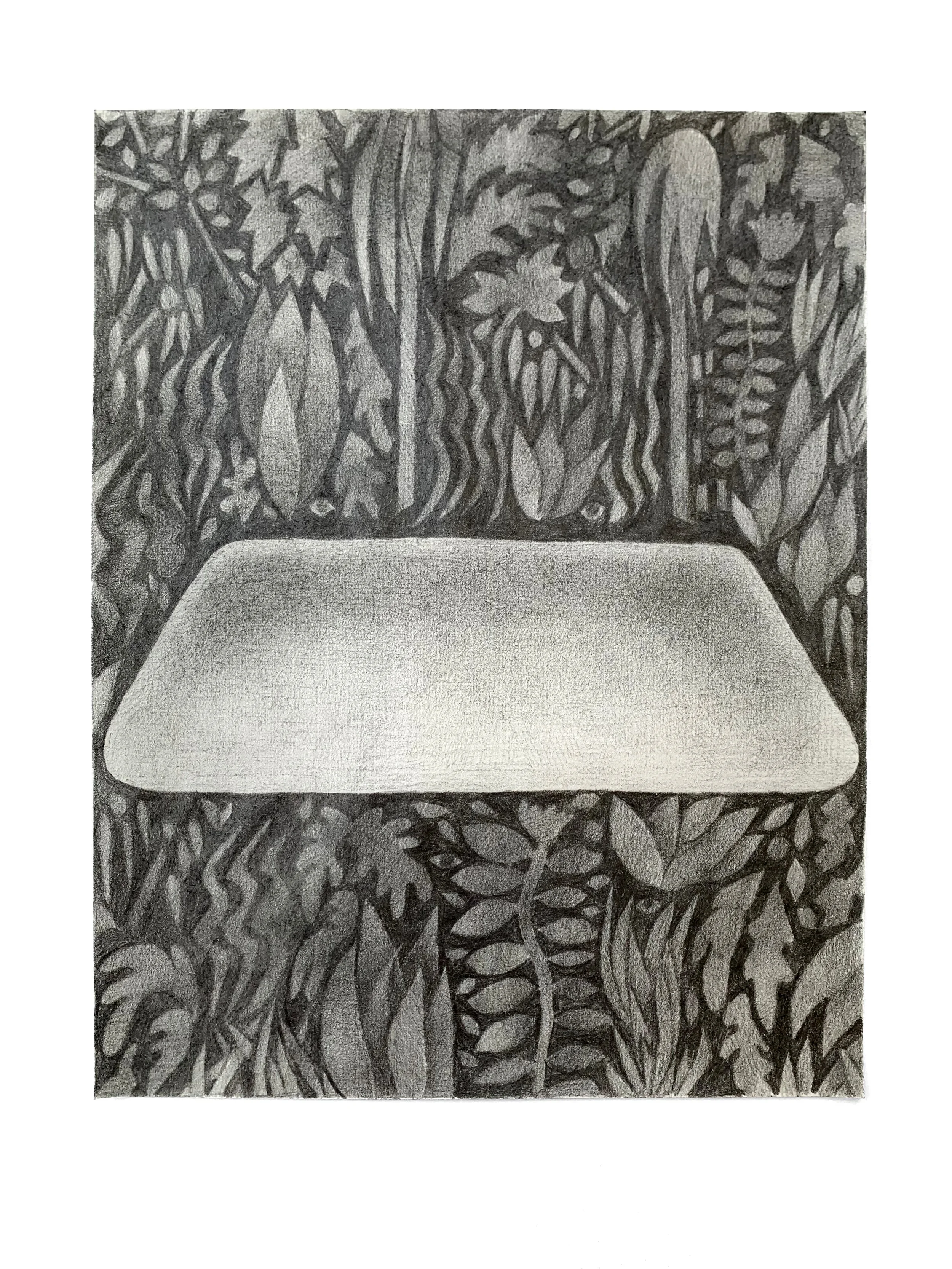 Nightswim, 2022, graphite on Japanese paper, 8.5” x 11," $1,000