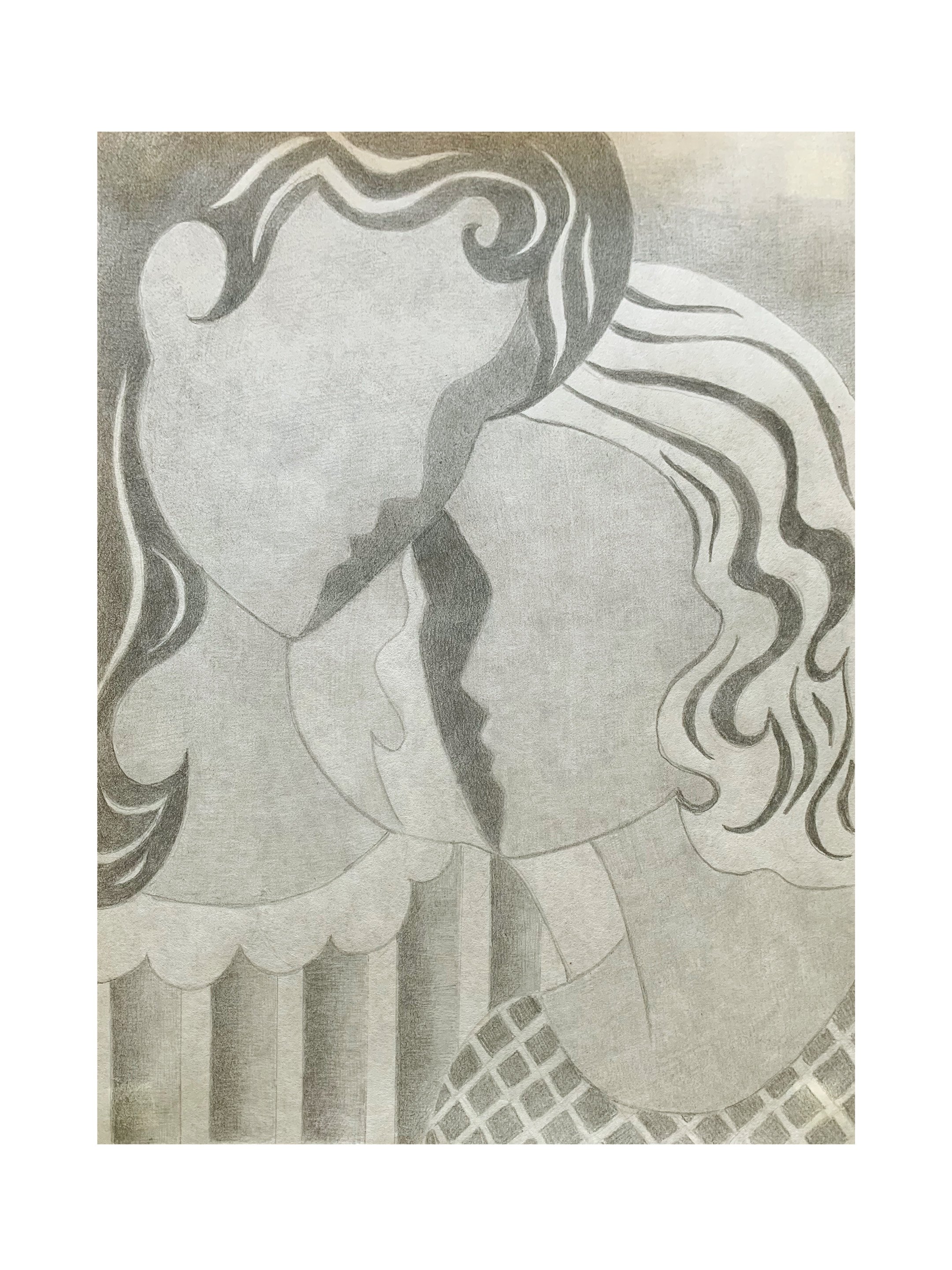 Two Girls, 2026, graphite on Japanese paper
11” x 8.5” $1,400