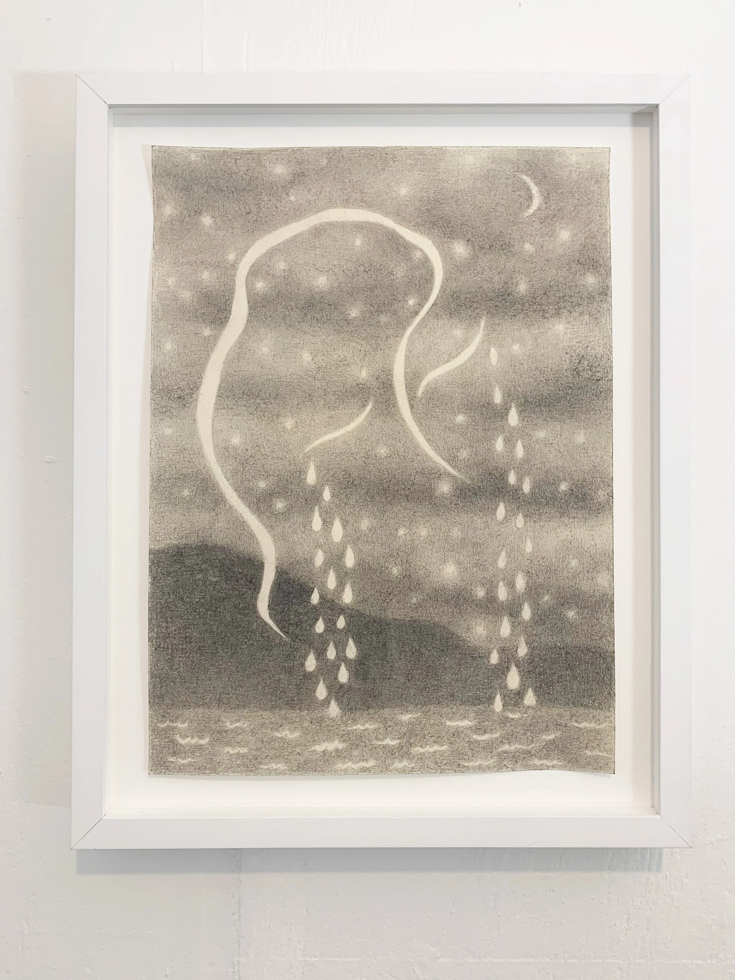 Tears for Fears, 2024, graphite on Japanese Paper, 9.25” x 12.25," $1,200