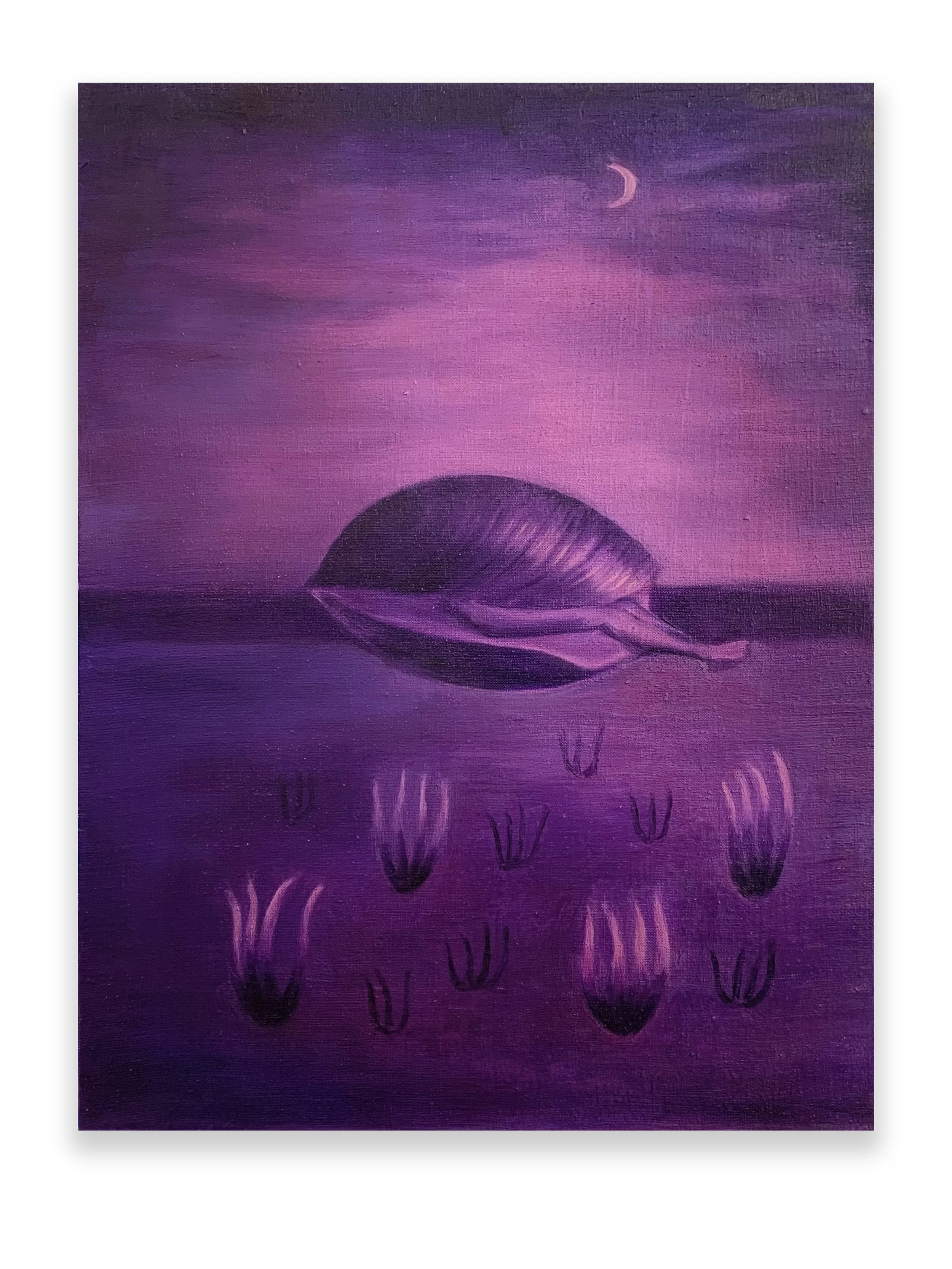 Aphrodite (Pink Moon), 2025, oil on linen
16” x 12,” $1,200