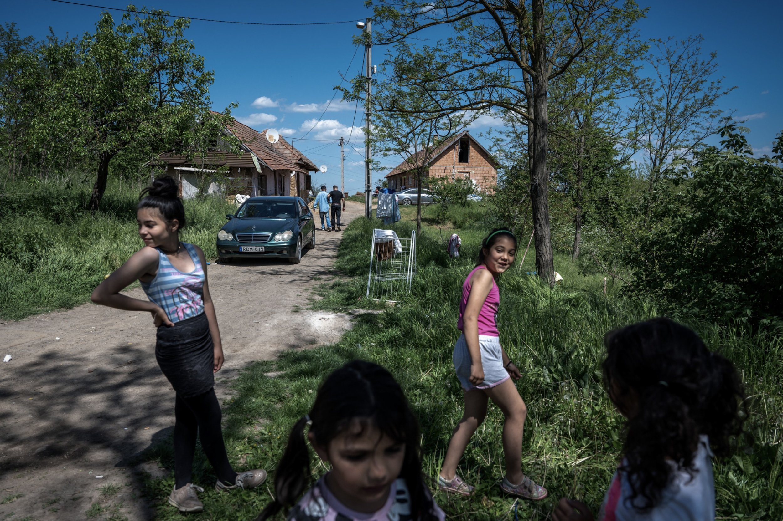 Girls living in Drégelypalánk, Northern-Hungary.