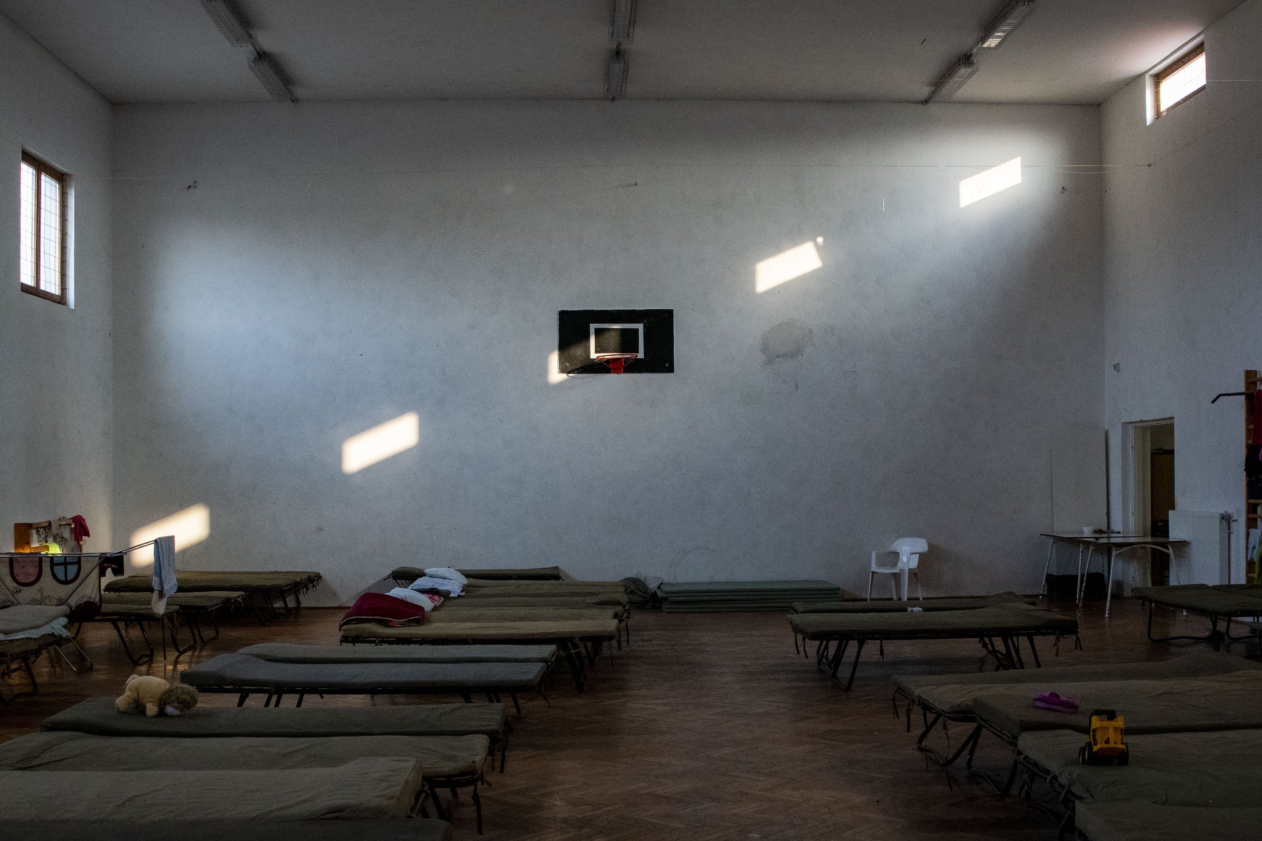  Refugee shelter in Márokpapin on 04.03.2022. 