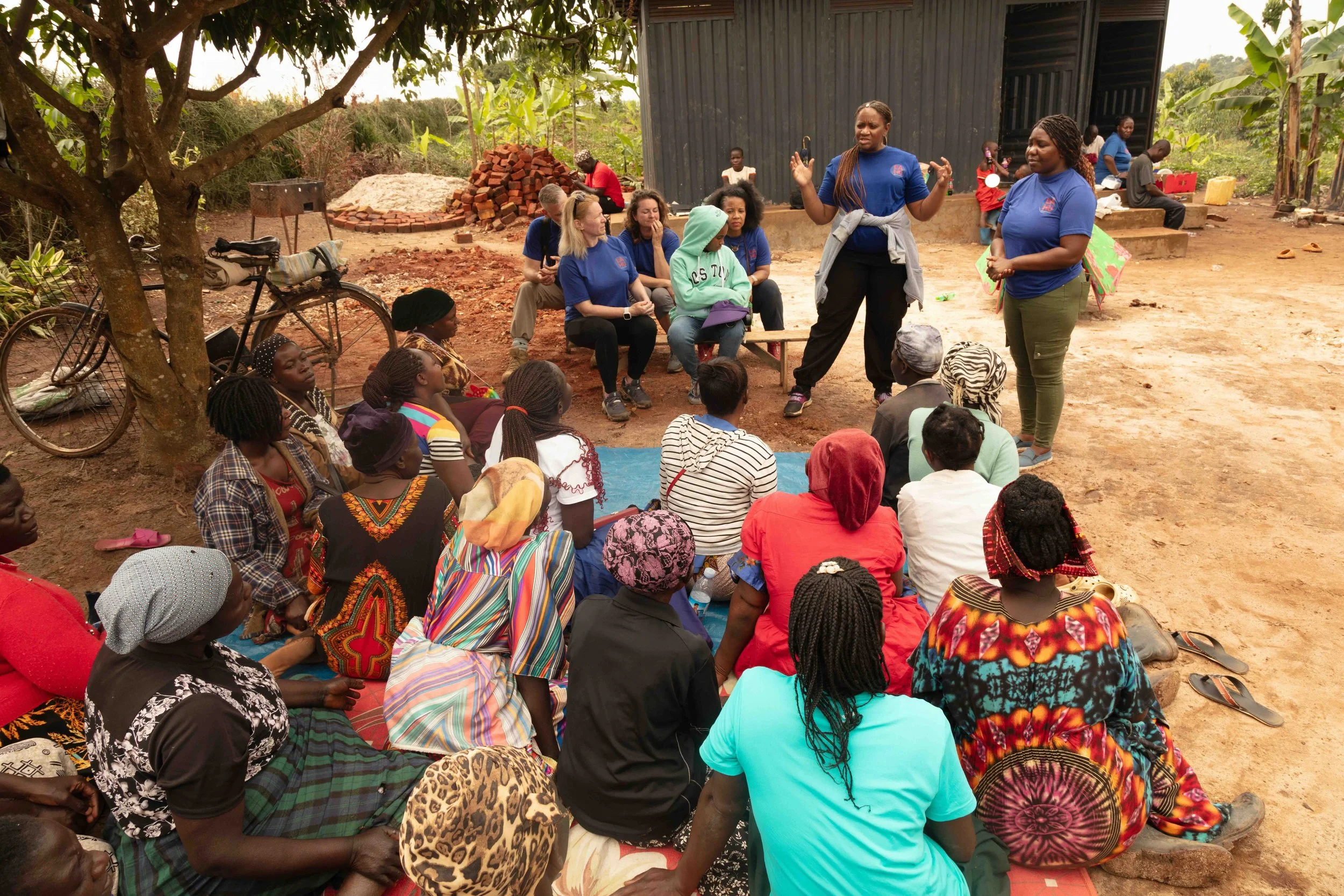 Meeting of the LAHU parents and LAHU-USA volunteers at the farm