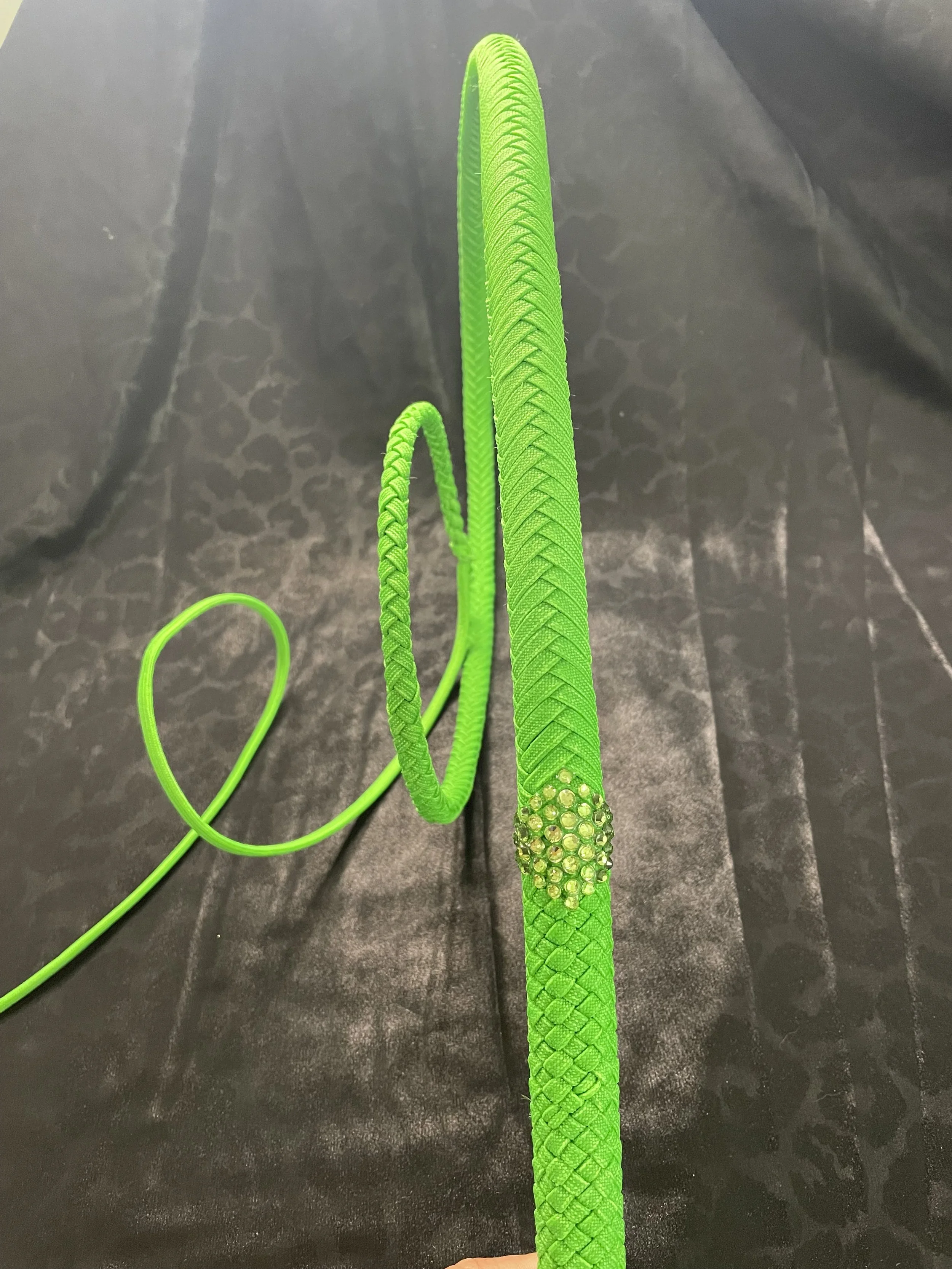 "Kermit" 4ft Stardust Bullwhip featured at the Sin City Burlesque Festival 