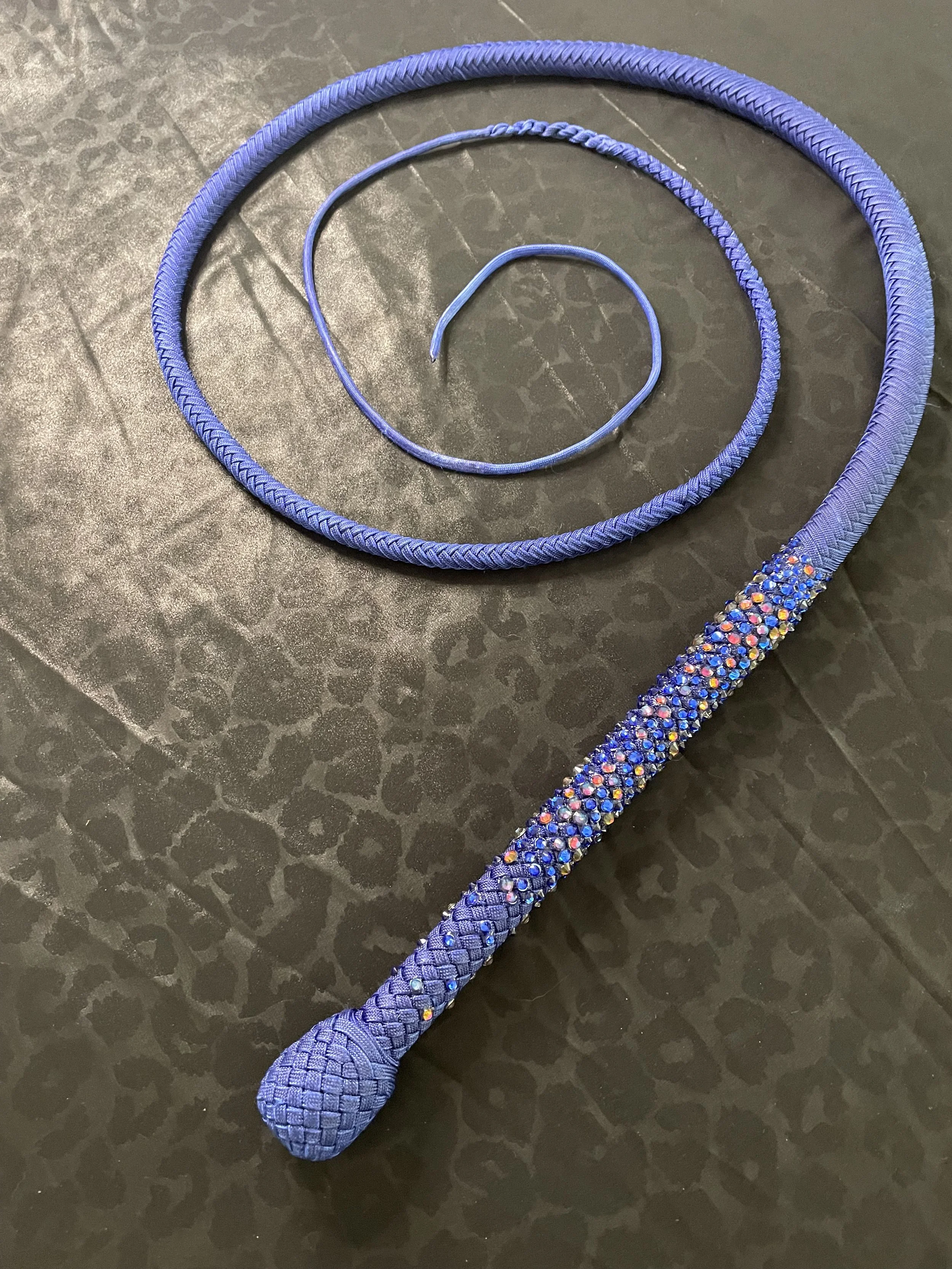 5ft Stardust Bullwhip in royal blue