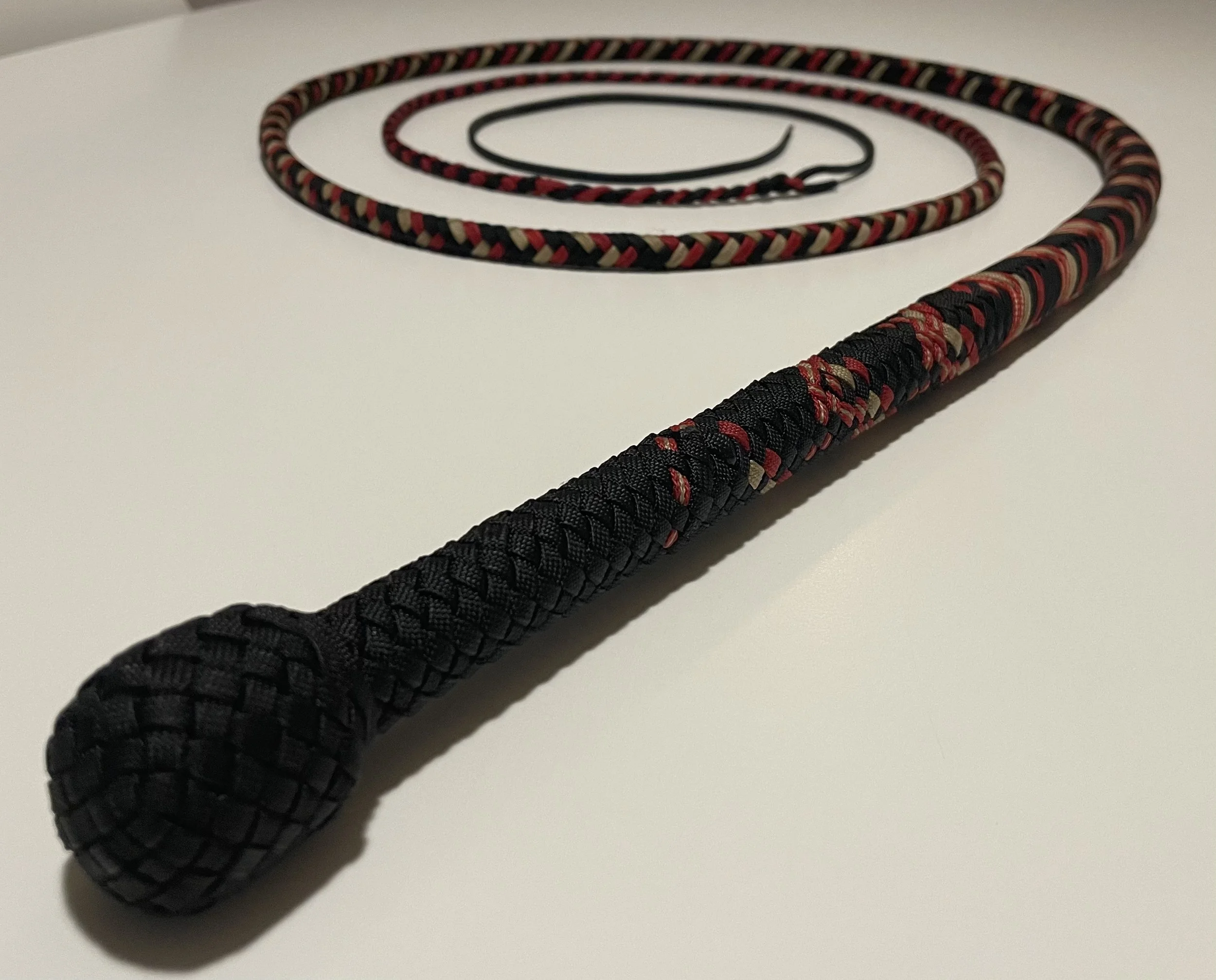 "The Court Jester" 7ft 16 Plait 10in Ombre handle bullwhip