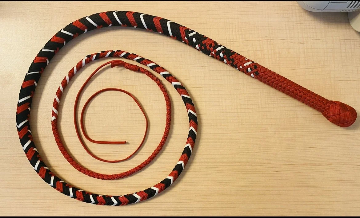 "Harley Quinn" 6ft Ombre handle bullwhip