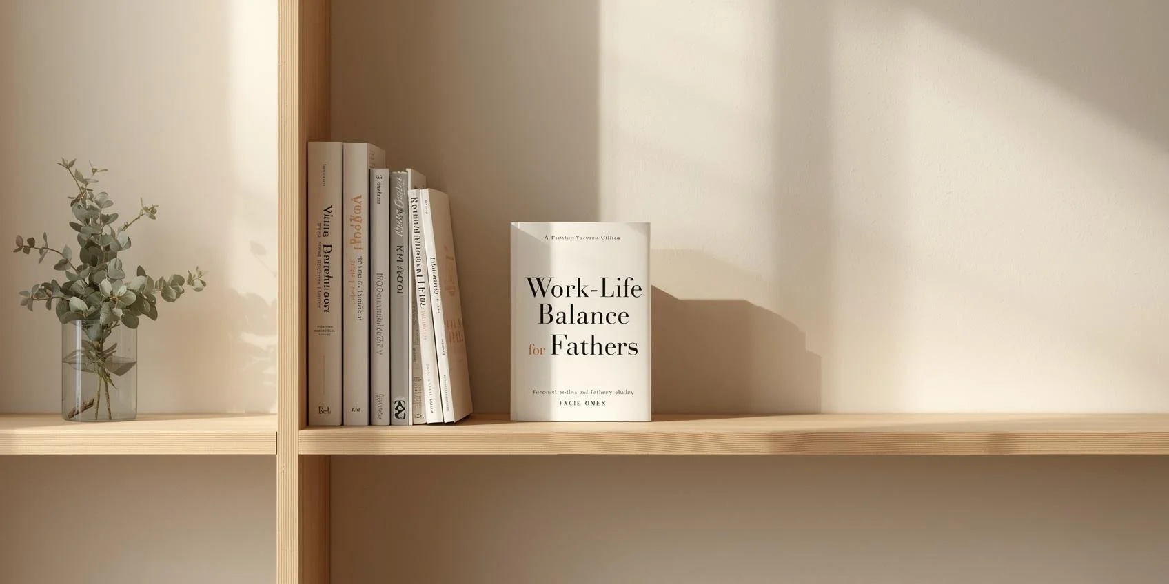 Bookshelf representing books that are essential reads for busy modern dads.