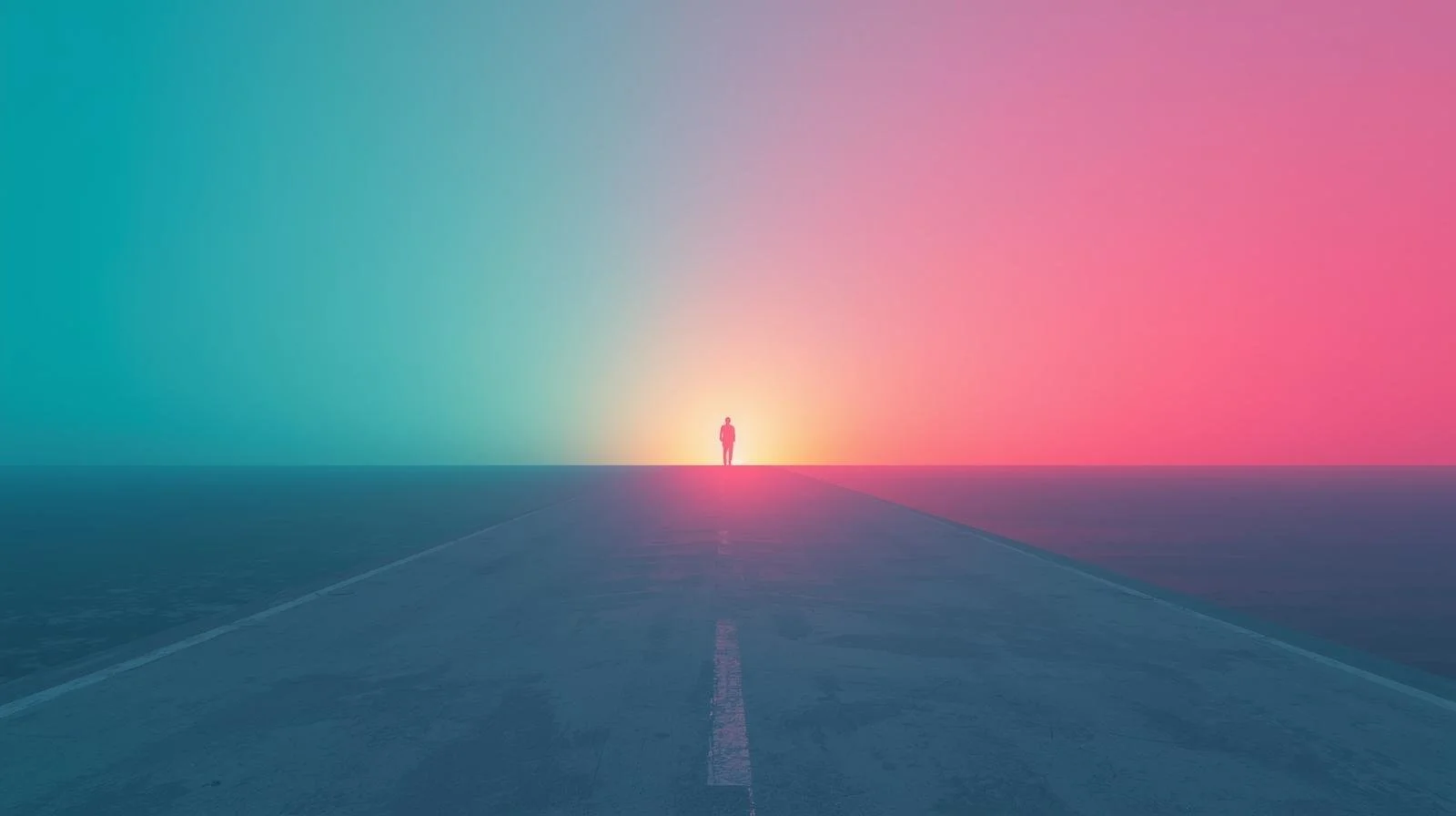 A glowing path under construction leading into sunrise light, symbolizing quotes about building your own way forward.