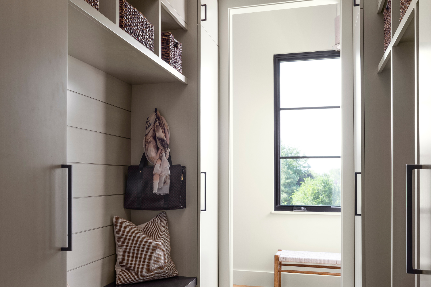 Custom mudroom in  with built-in storage, bench seating, and thoughtful layout designed for everyday functionality