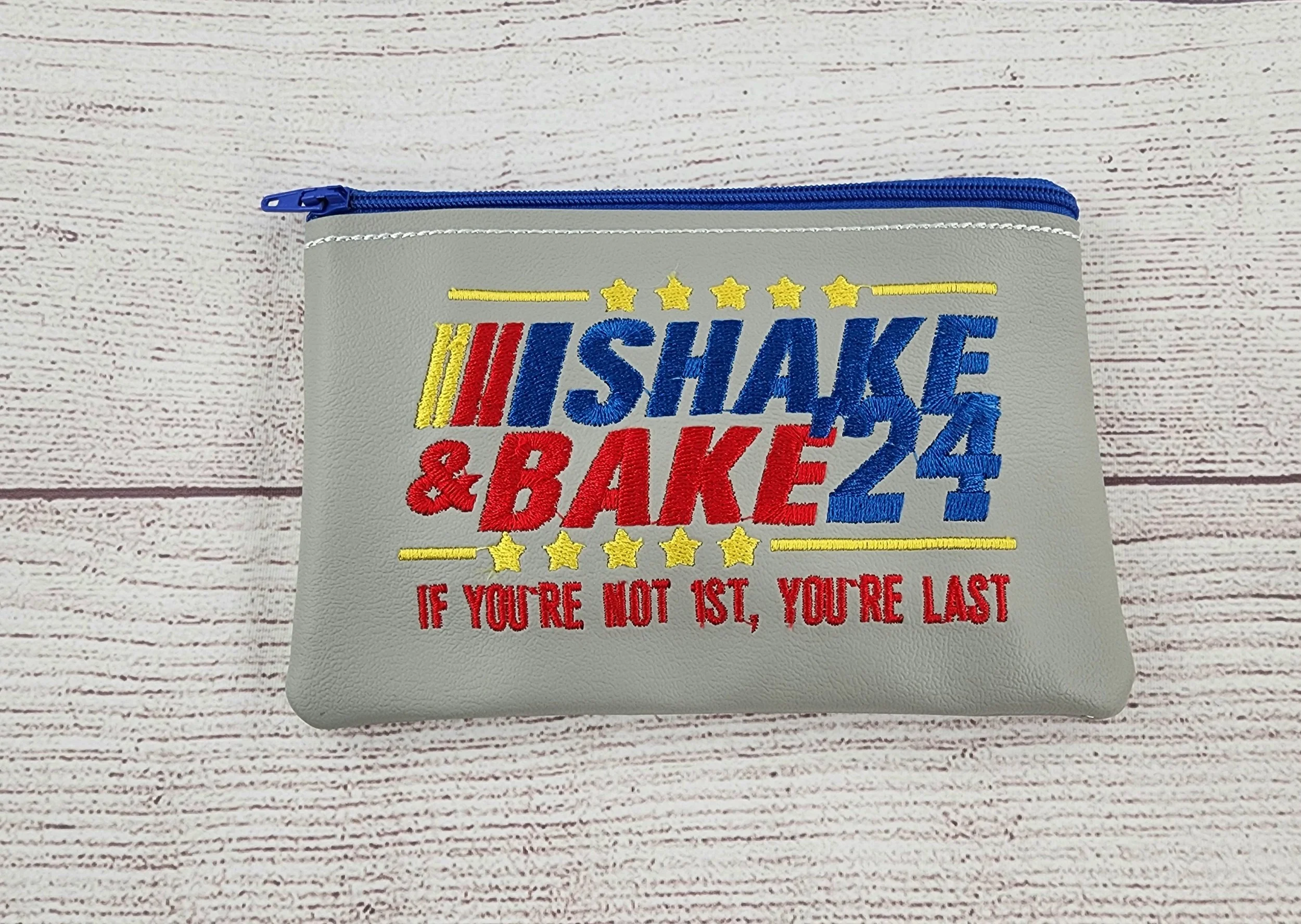 5x7 Embroidered Zipper Bag - Shake and Bake