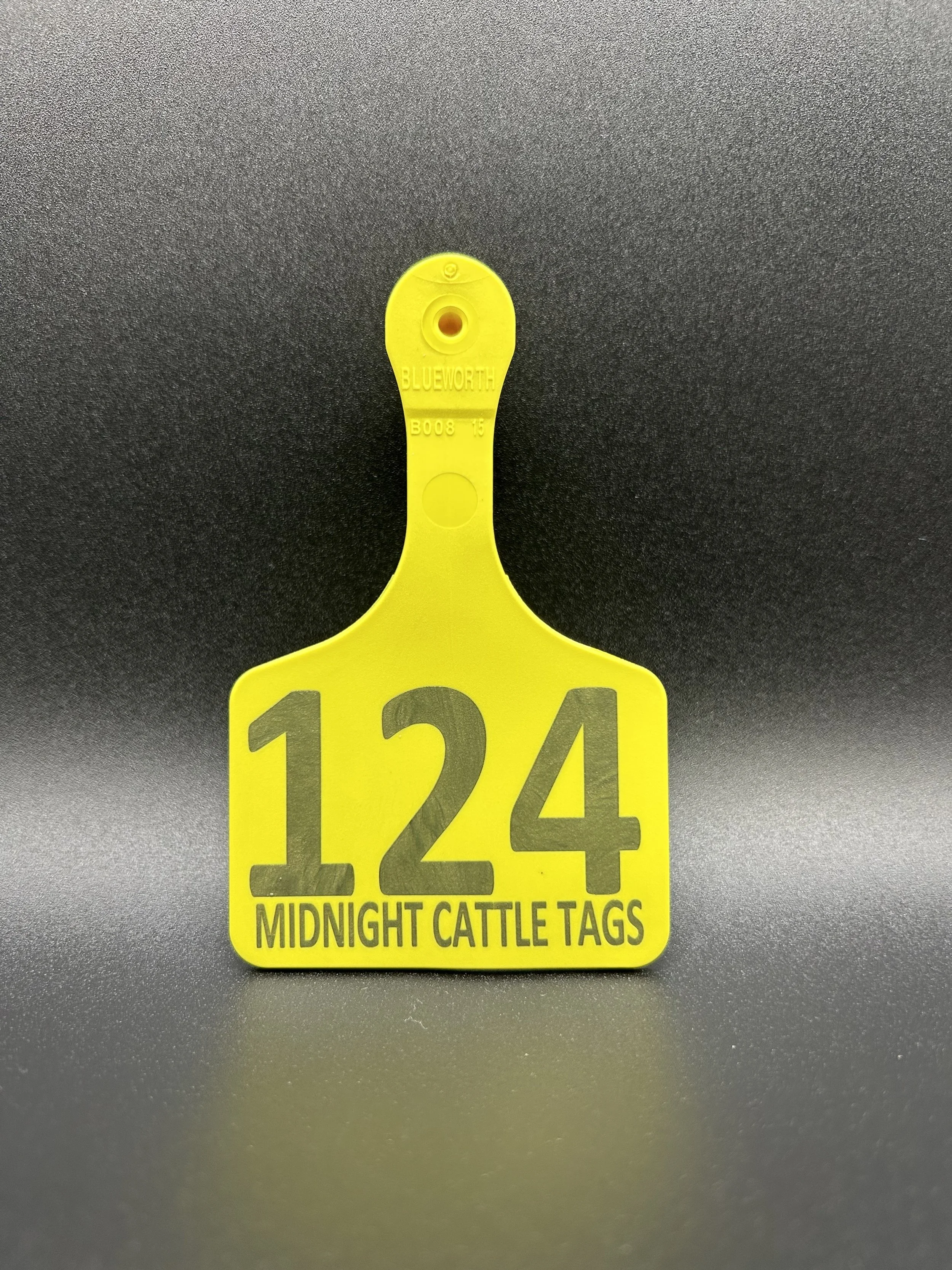 One-Piece Calf Tag with Number and One Line Below
