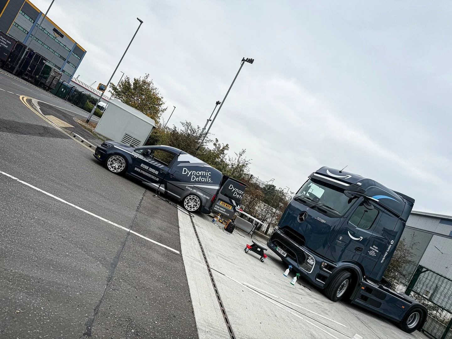 Super cool day out of the office today! Down at Amazon HQ applying some PPF to these brand new EV Trucks! These headlights are so low they are just asking to get damaged, and at &pound;1600 a headlight we don&rsquo;t want that now do we. And it wasn&