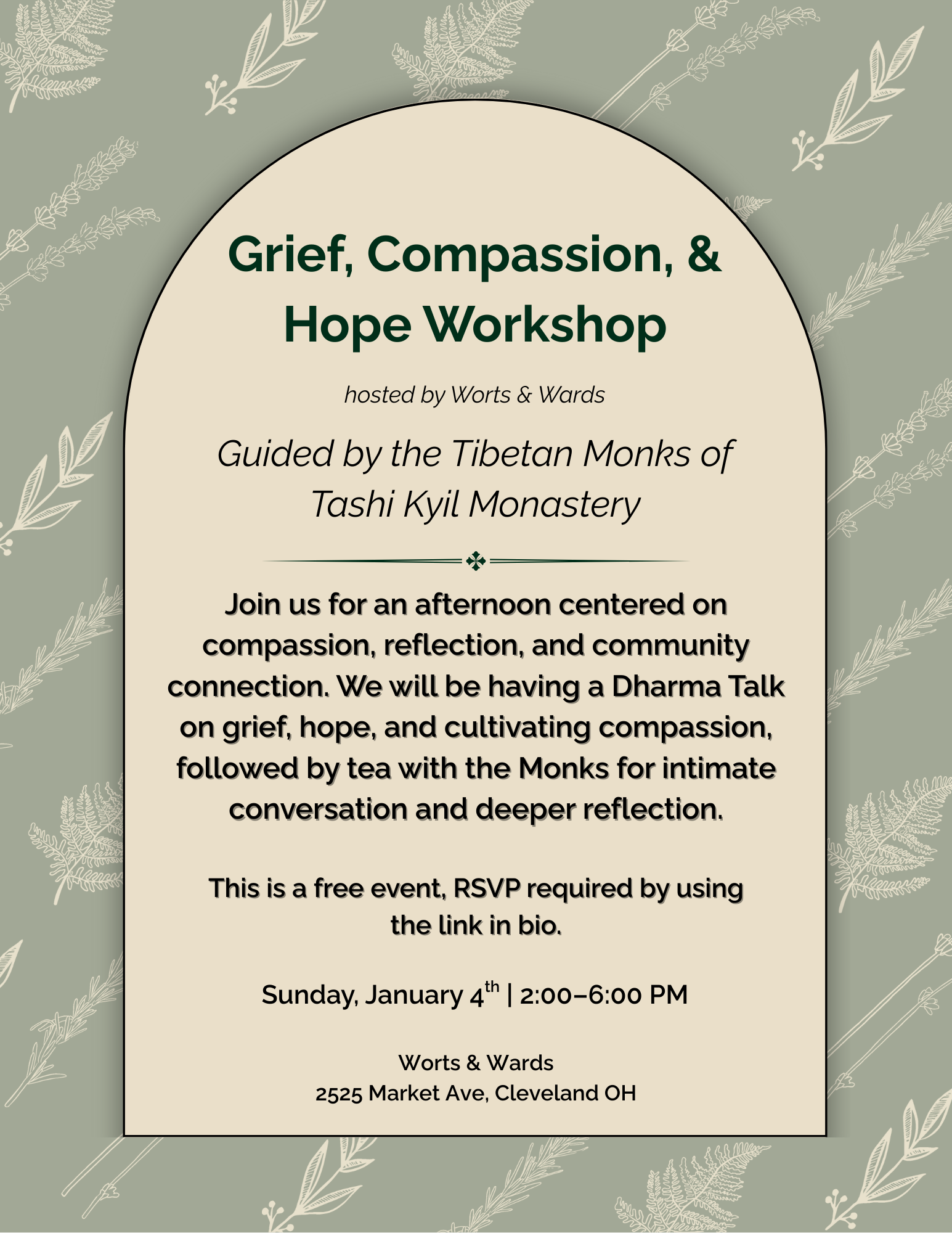 Grief, Compassion, & Hope Workshop guided by the Tibetan Monks of Tashi Kyil Monastery