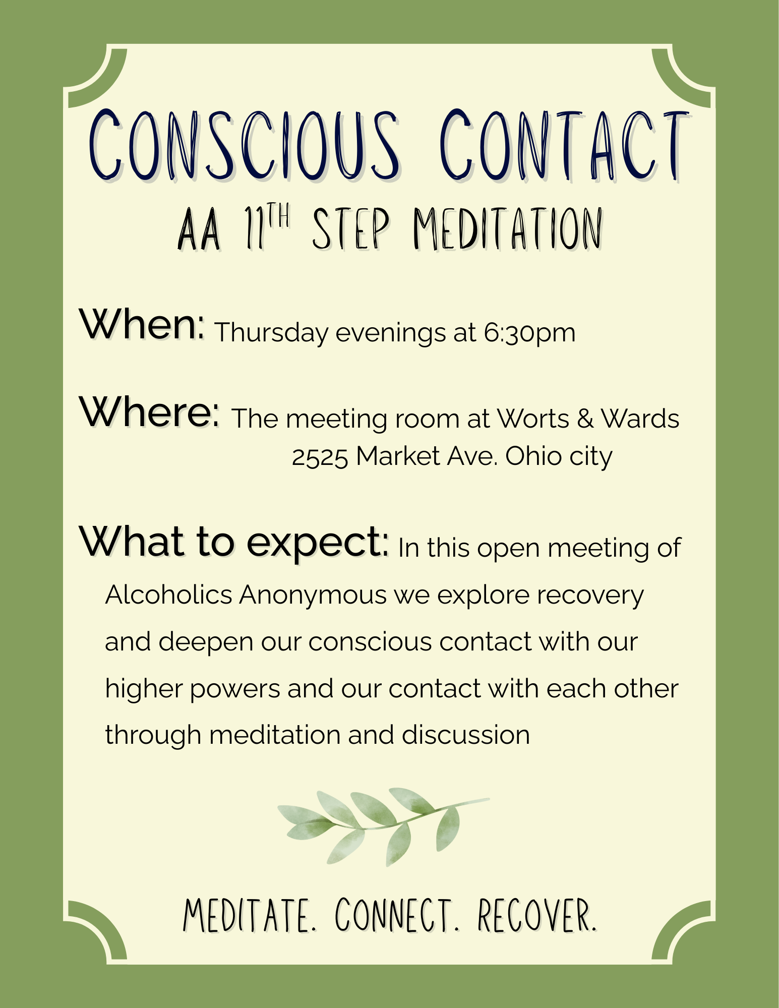 Conscious Contact: An AA 11th step Meditation