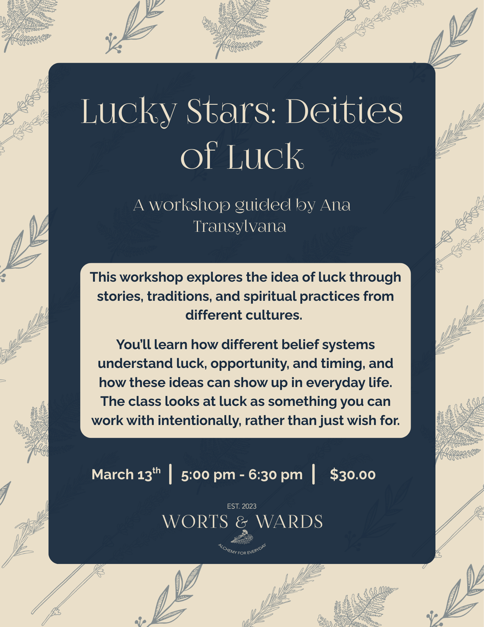 Lucky Stars: Deities of Luck Workshop