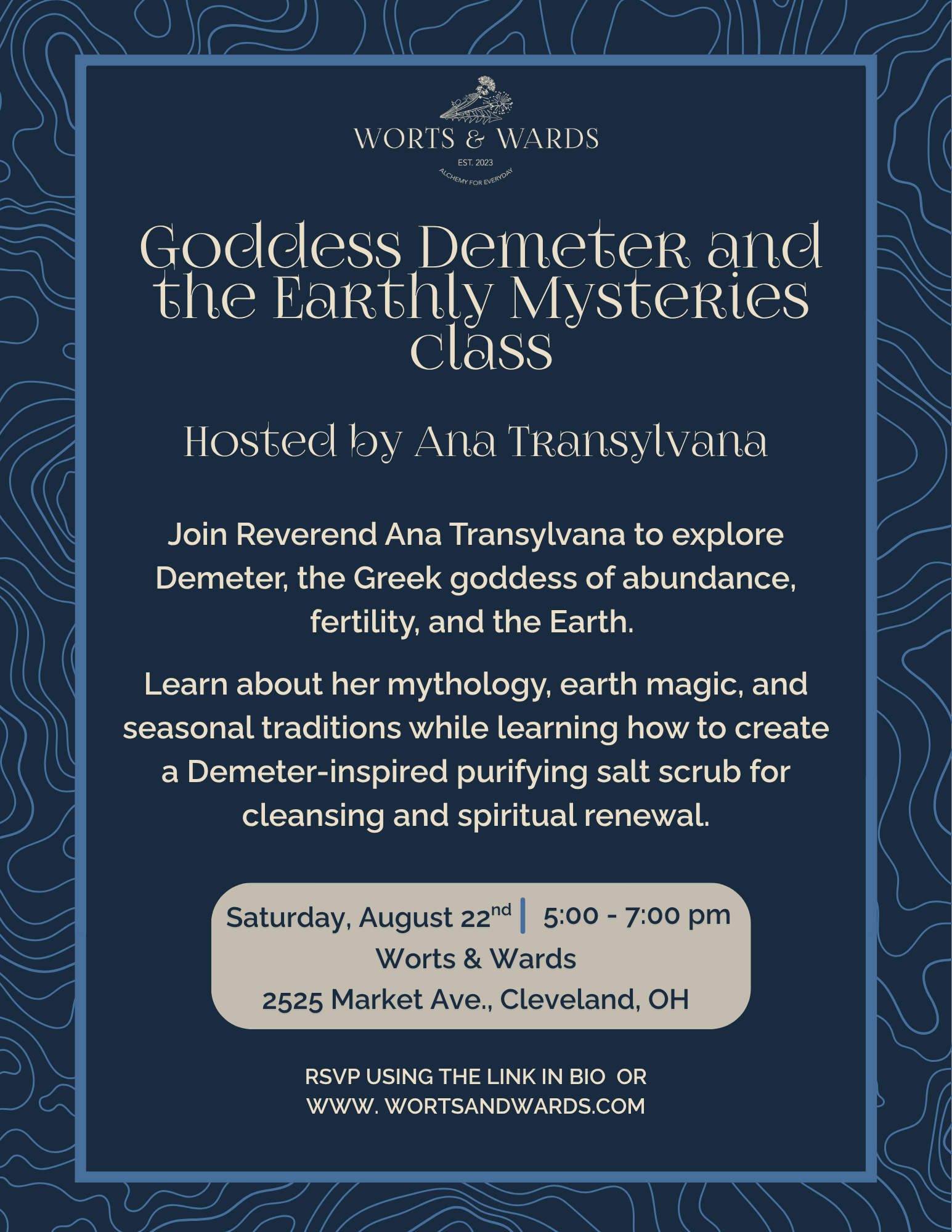 Goddess Demeter and the Earthly Mysteries class with Ana Transylvana
