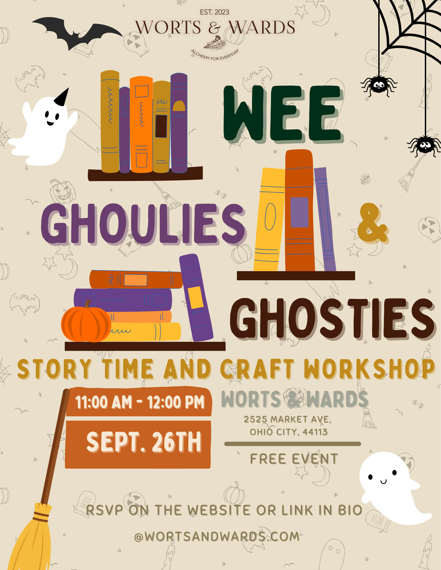 Wee Ghoulies & Ghosties Story time and Craft workshop