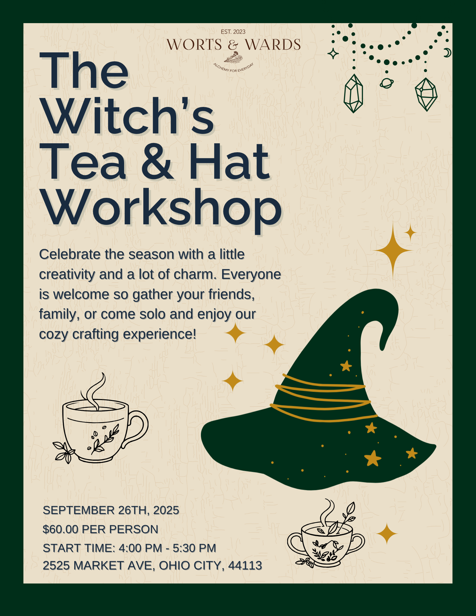 The Witch’s Tea &amp; Hat Workshop 