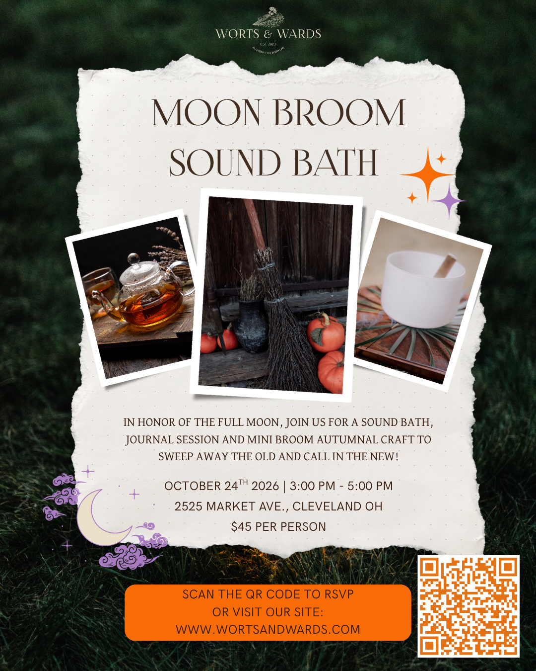 Full Moon Broom Sound Bath with Jessica
