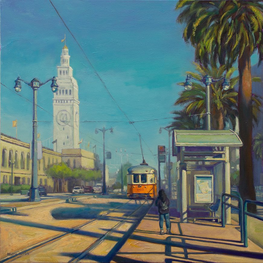 26.MKwon_Waiting for the Orange Streetcar_24x24%22 copy.jpg